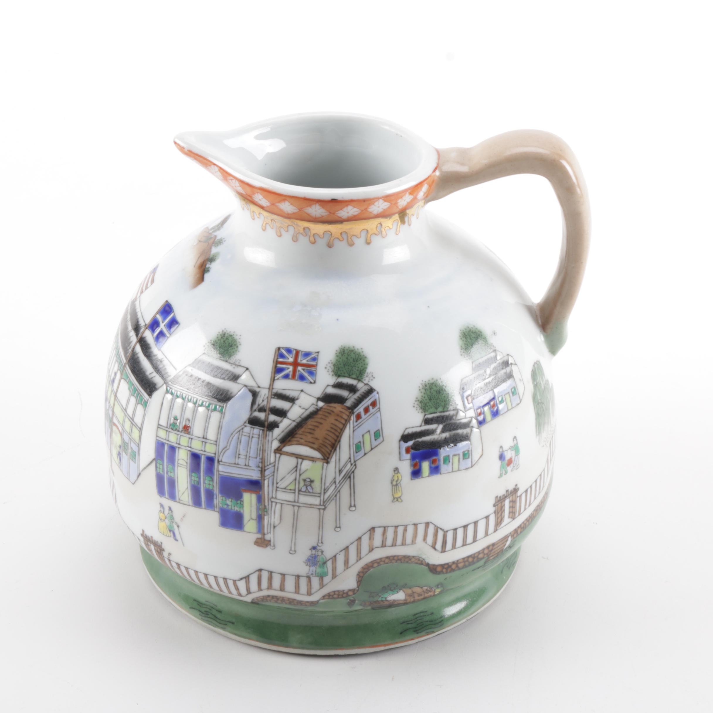Hand-Painted Ceramic Pitcher