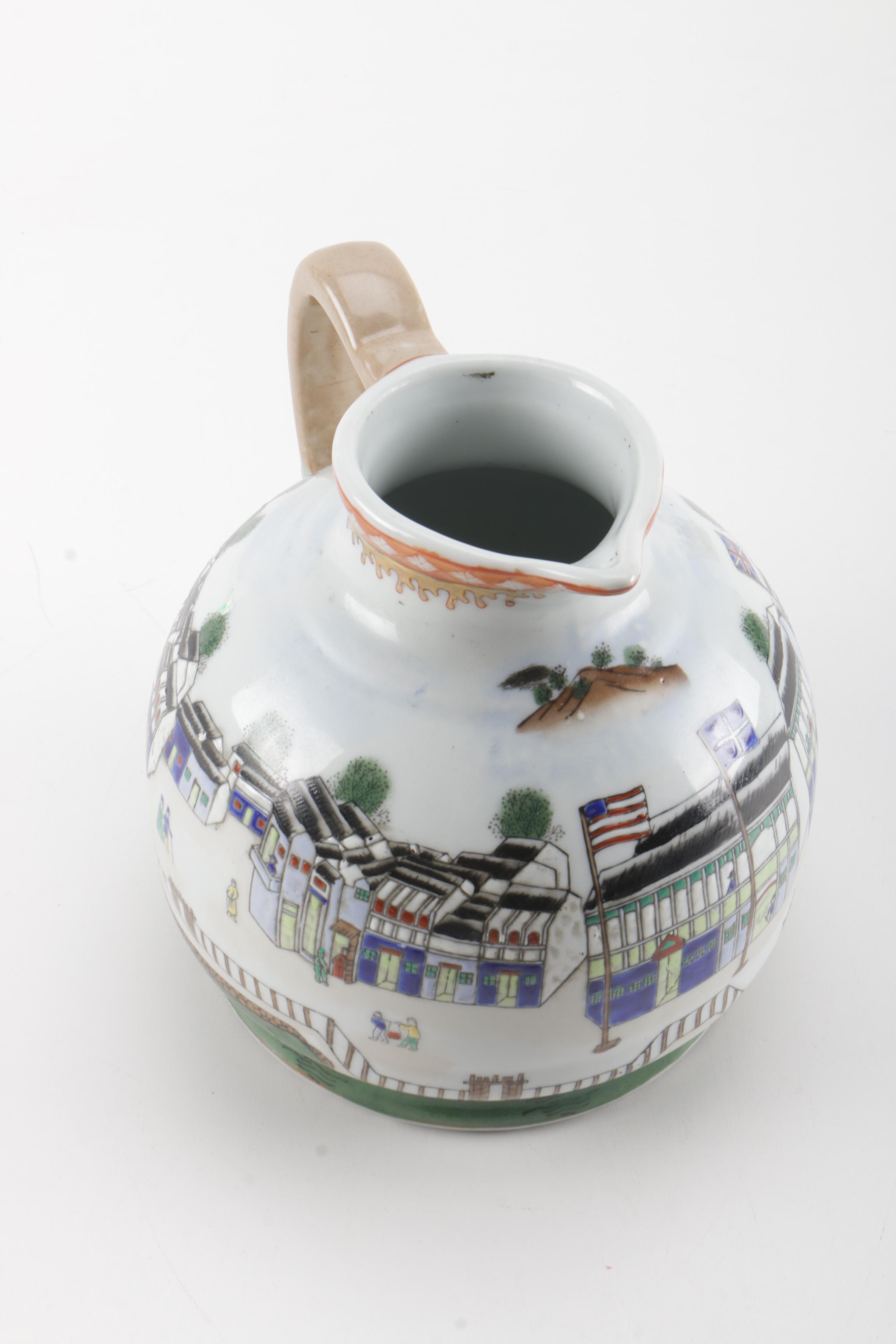 Hand-Painted Ceramic Pitcher