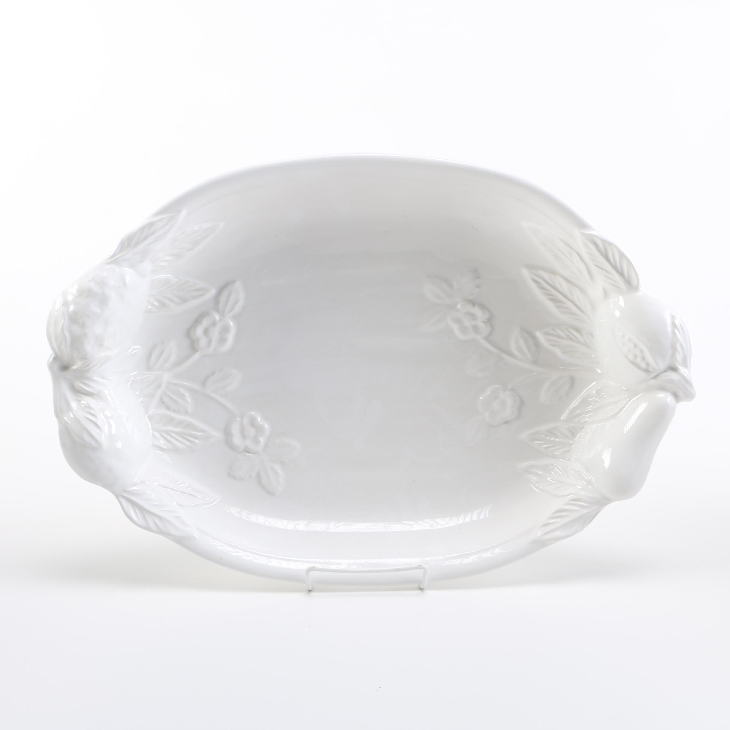White Ceramic Serving Platter