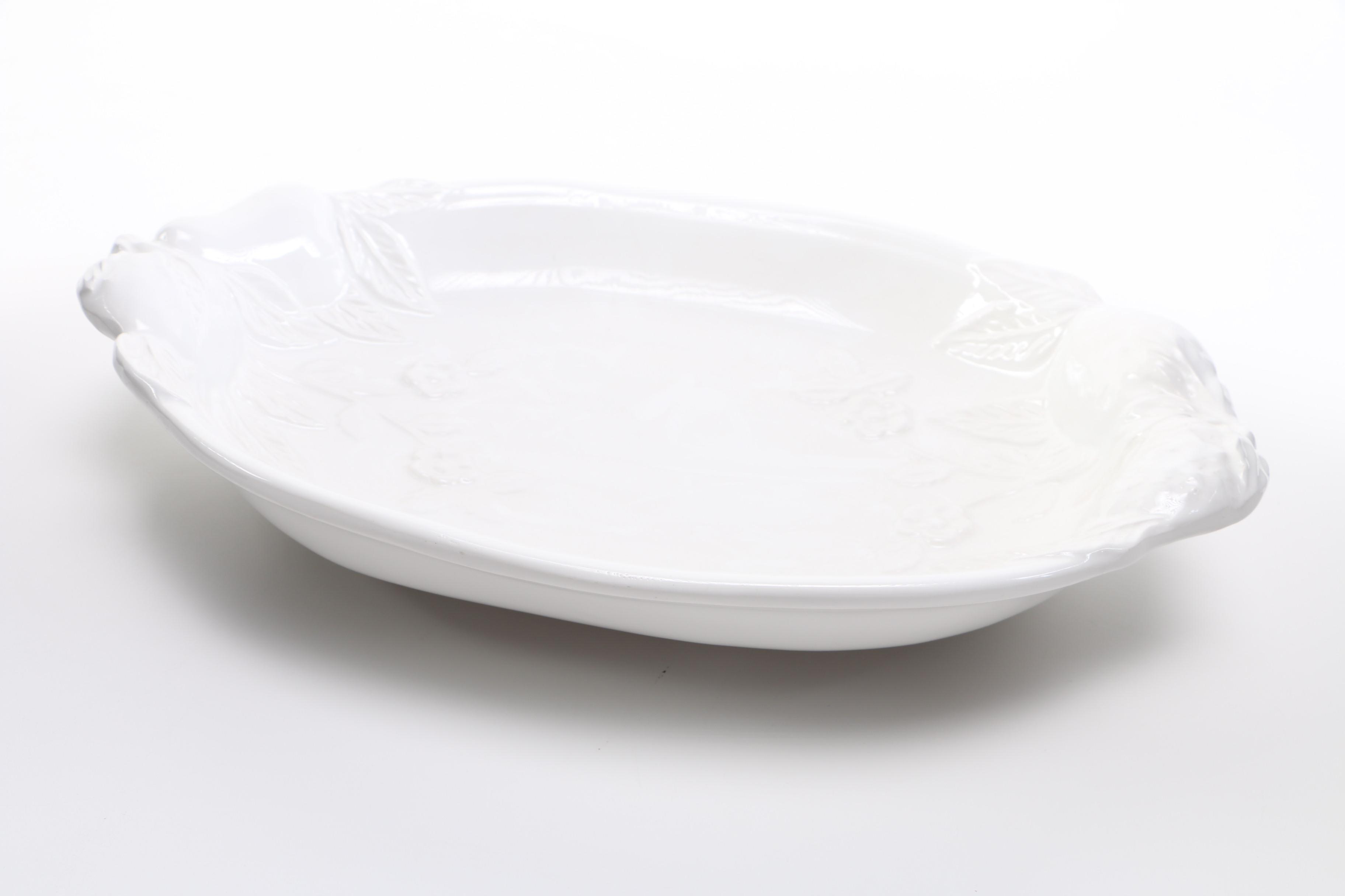 White Ceramic Serving Platter