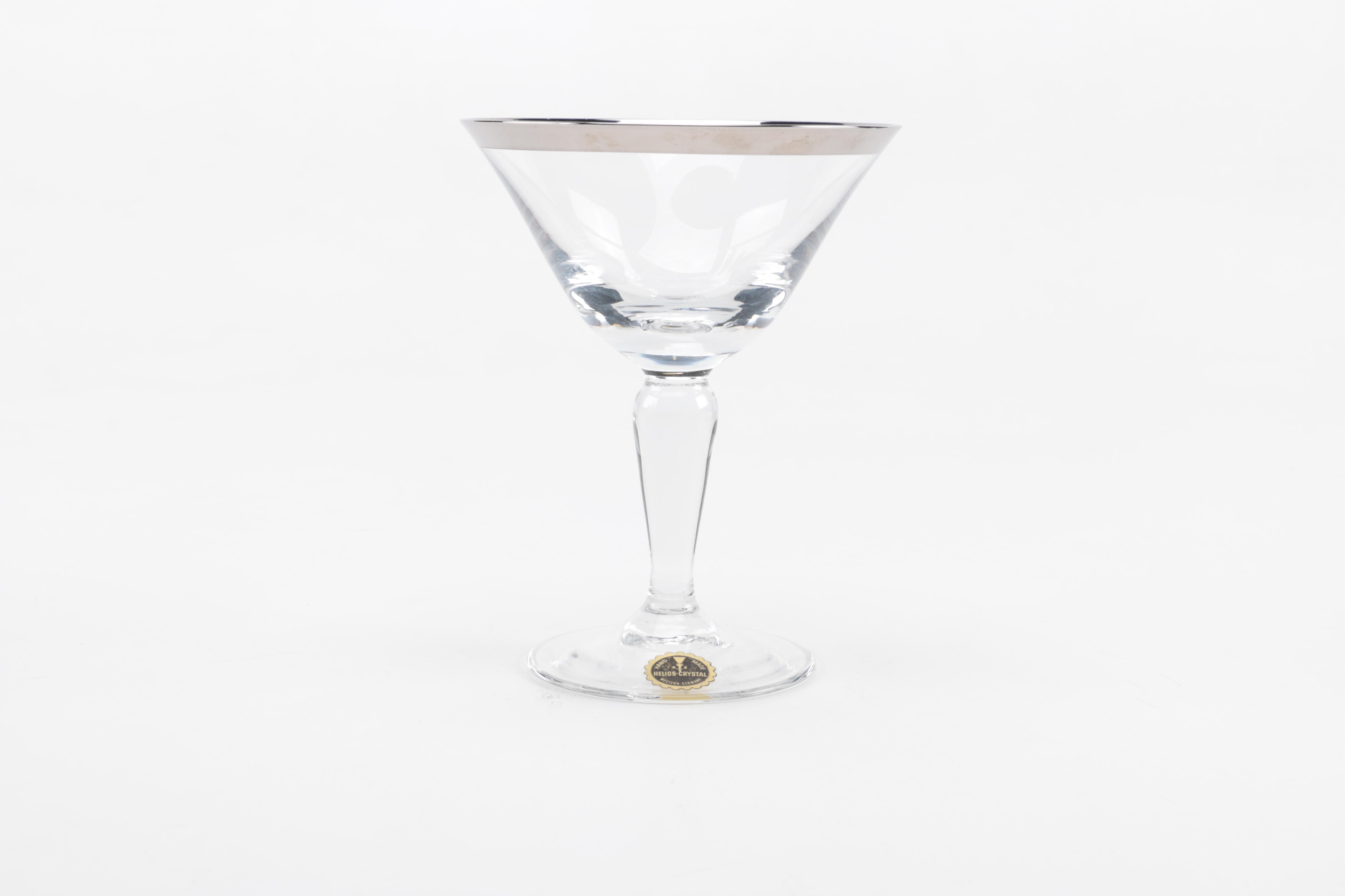 Silver Plated and Crystal Martini Set