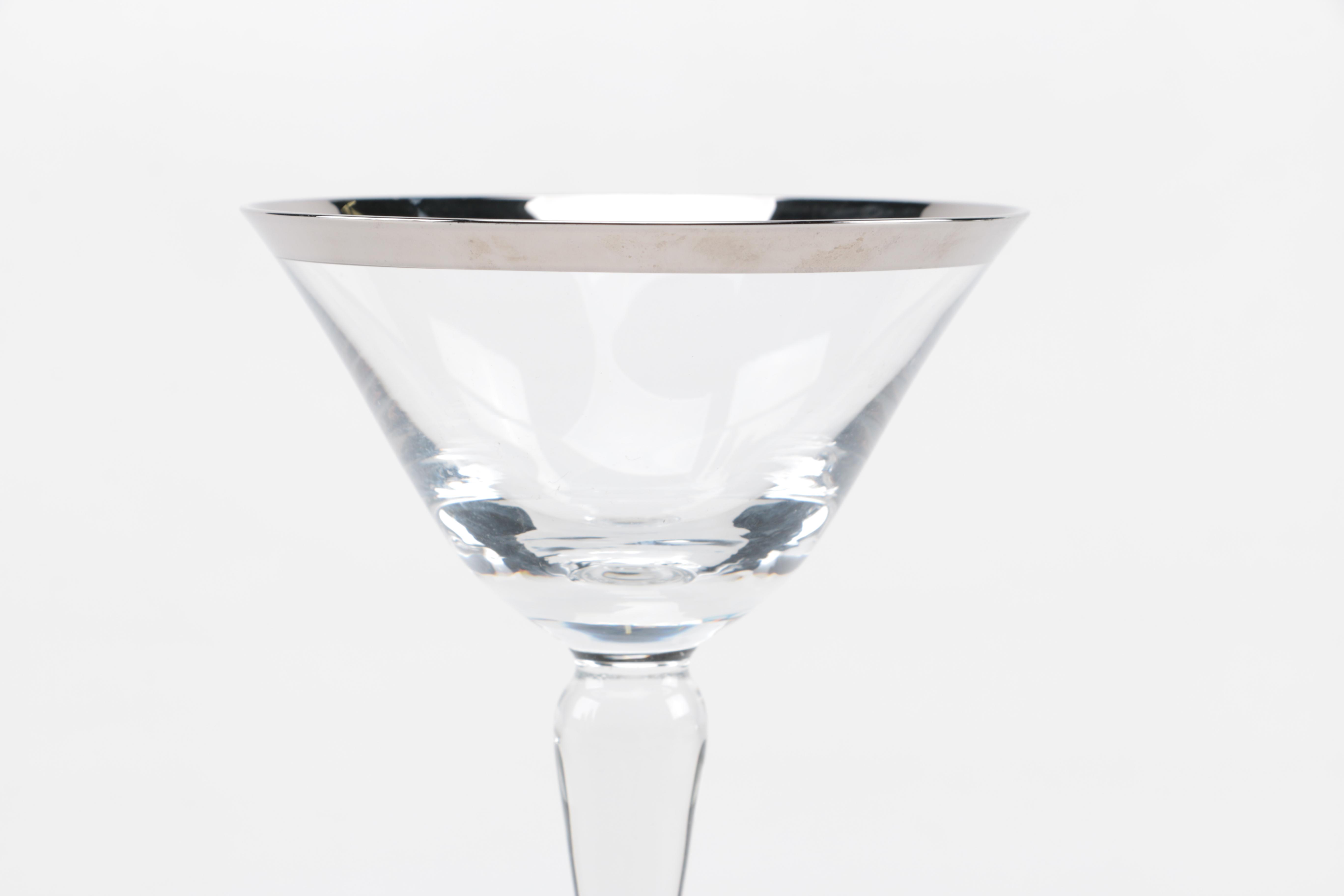 Silver Plated and Crystal Martini Set