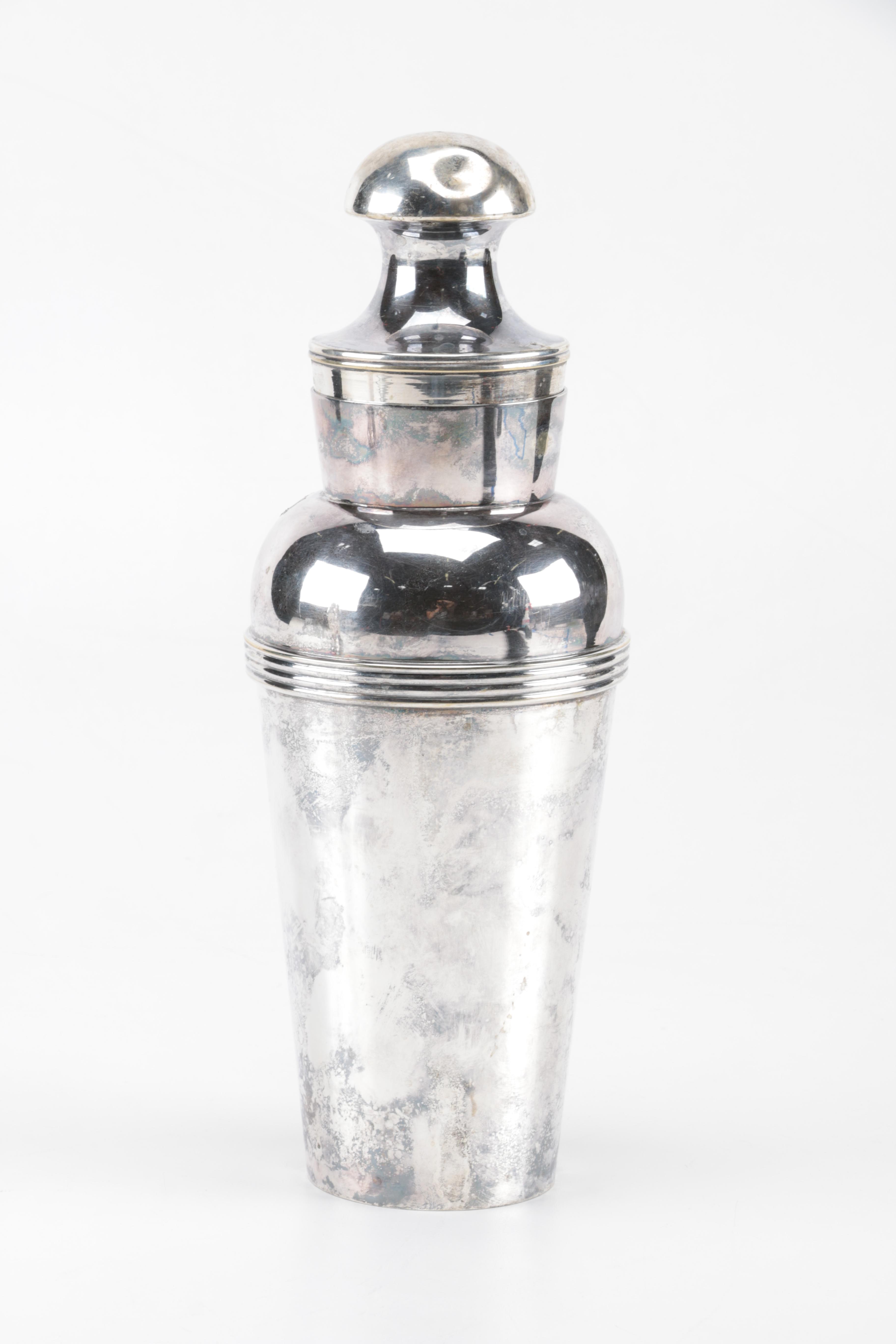 Silver Plated and Crystal Martini Set