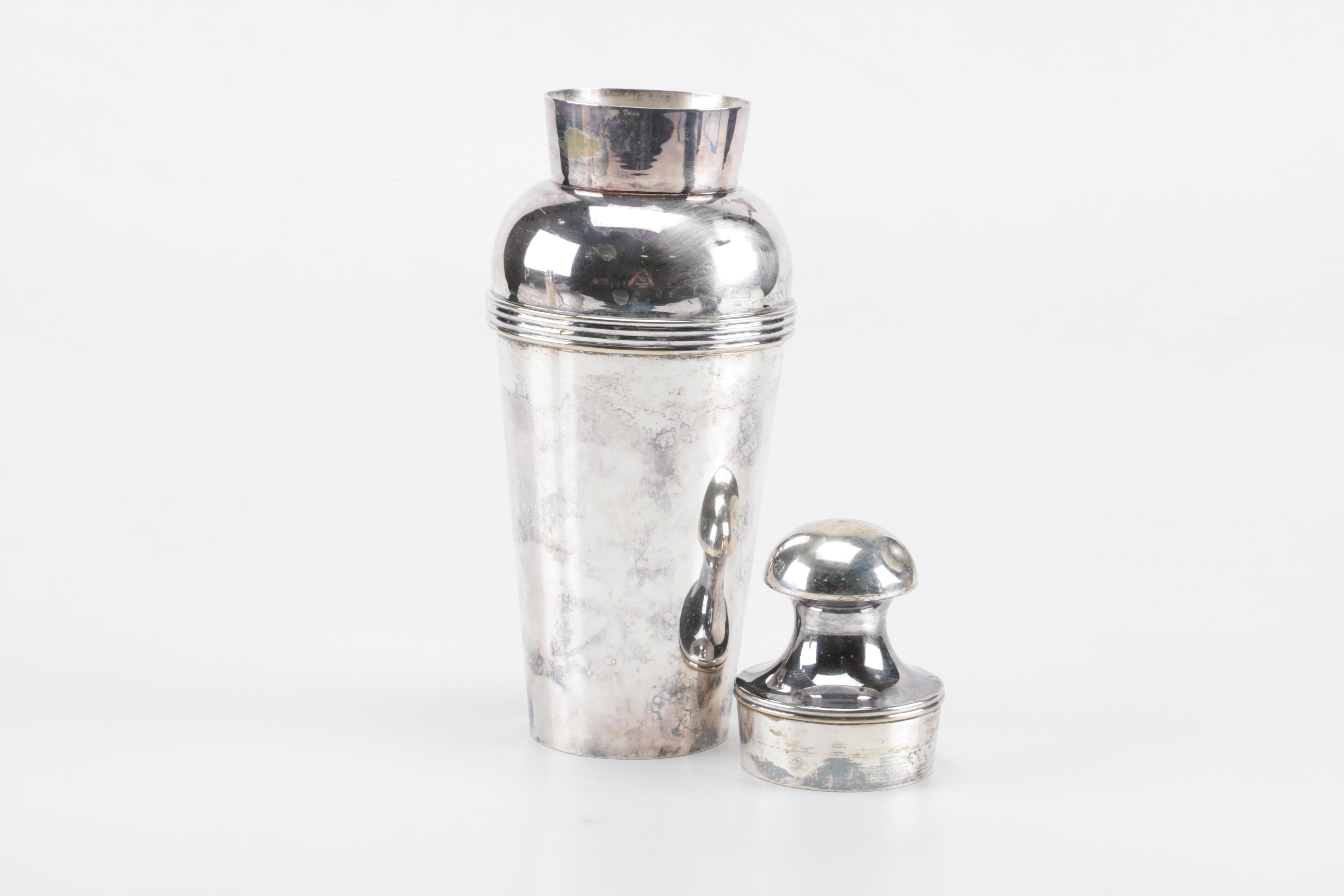 Silver Plated and Crystal Martini Set