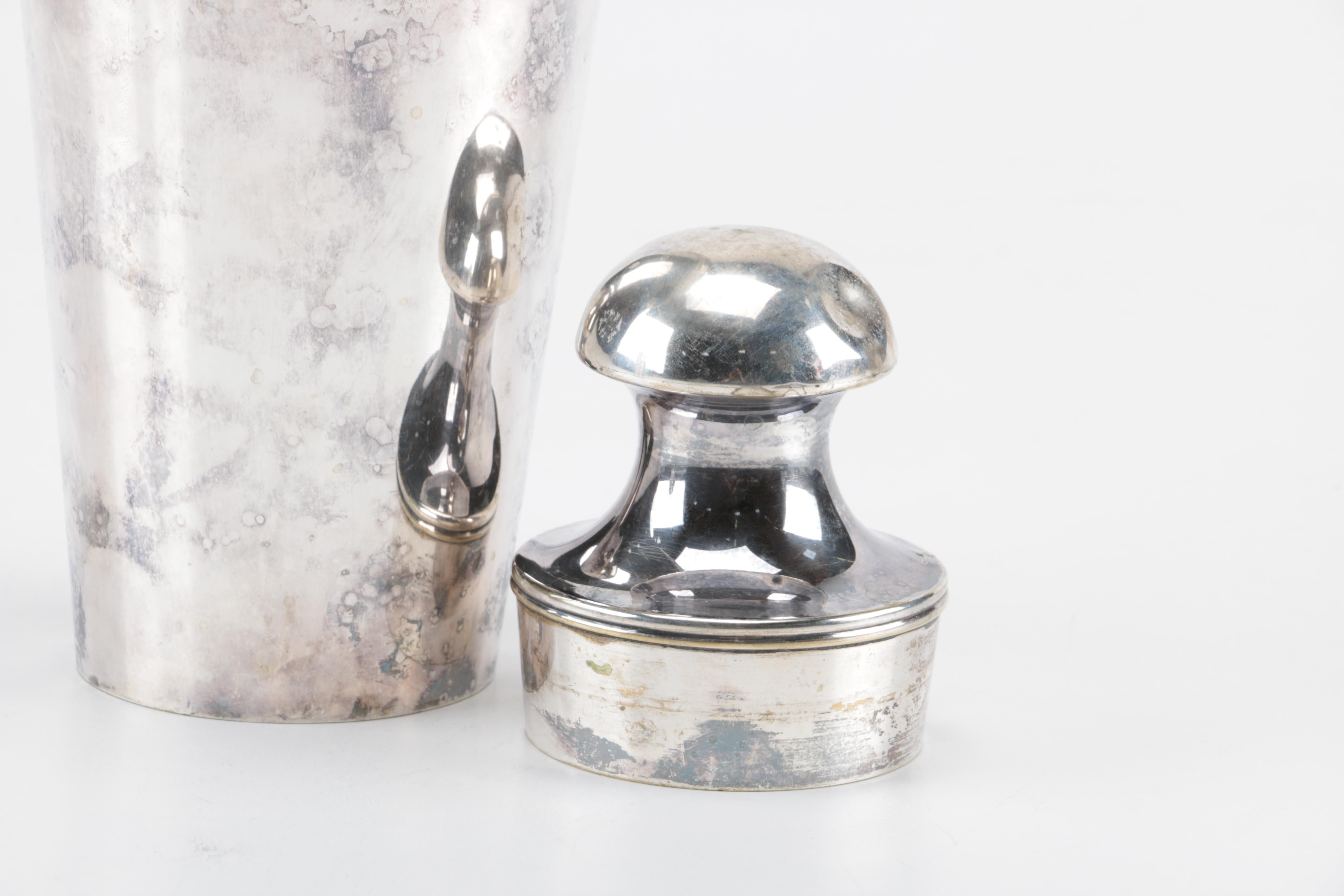 Silver Plated and Crystal Martini Set