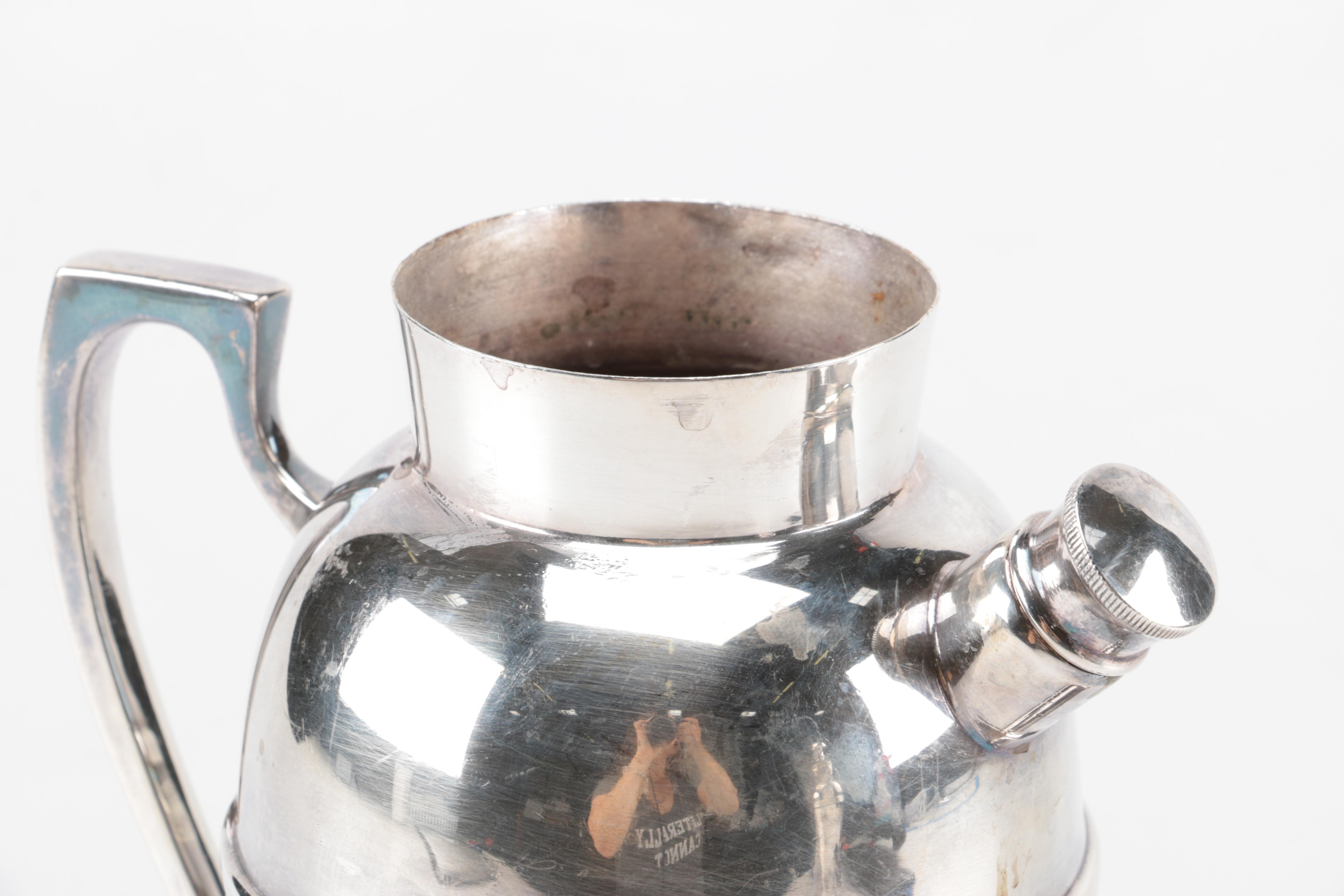 Silver Plated and Crystal Martini Set