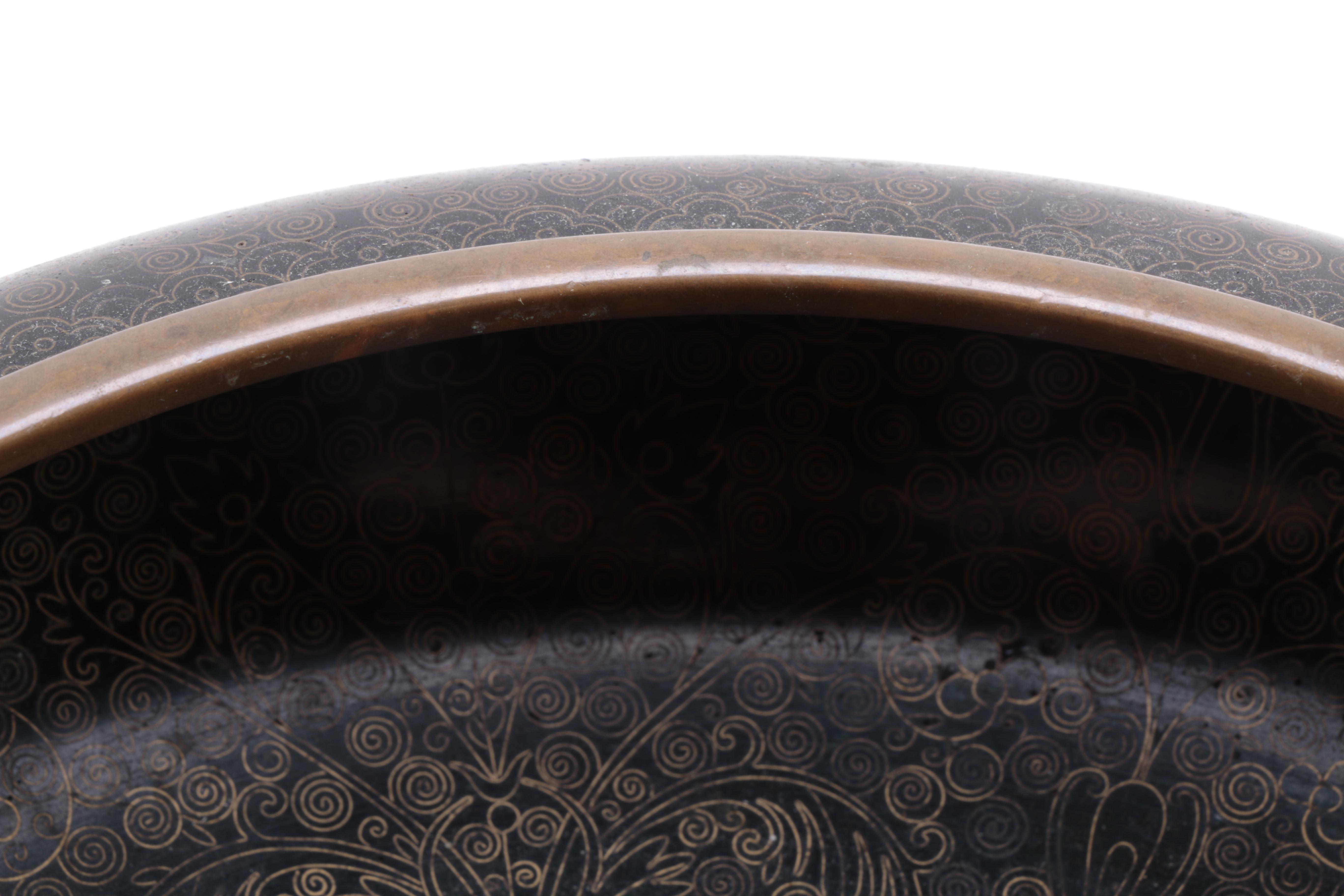 Cloisonné Metal and Enamel Bowl