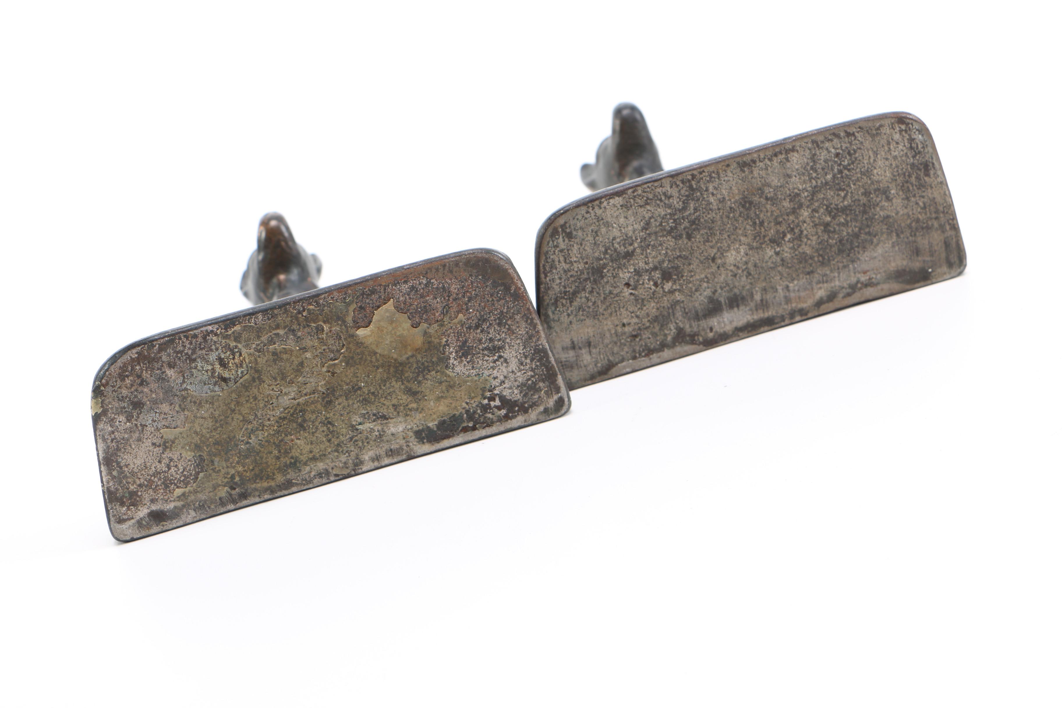 Black Cast Iron Dog Bookends