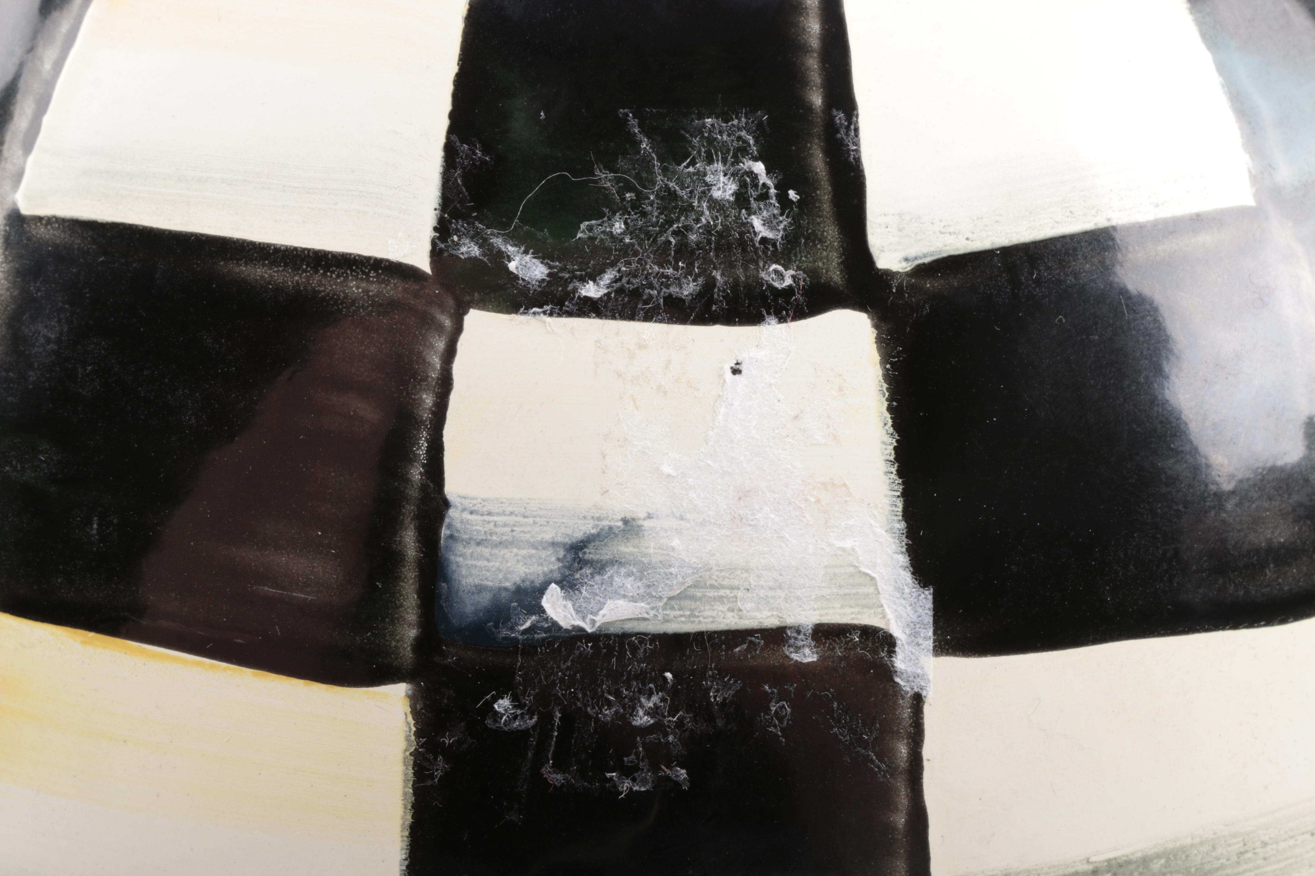 MacKenzie-Childs Black and White Checkered Ceramic Teapot