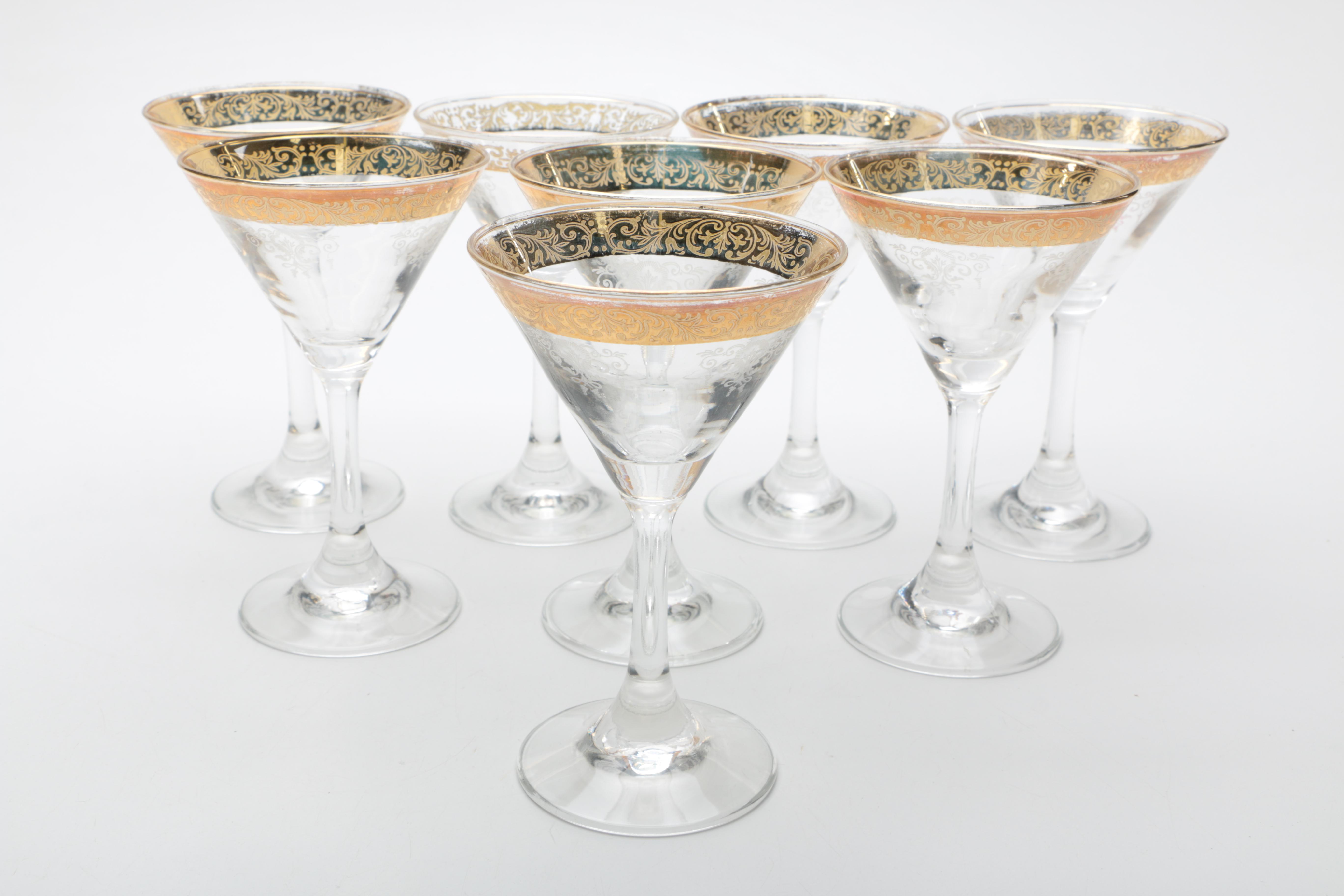 Martini Glassware and Ice Bucket Set