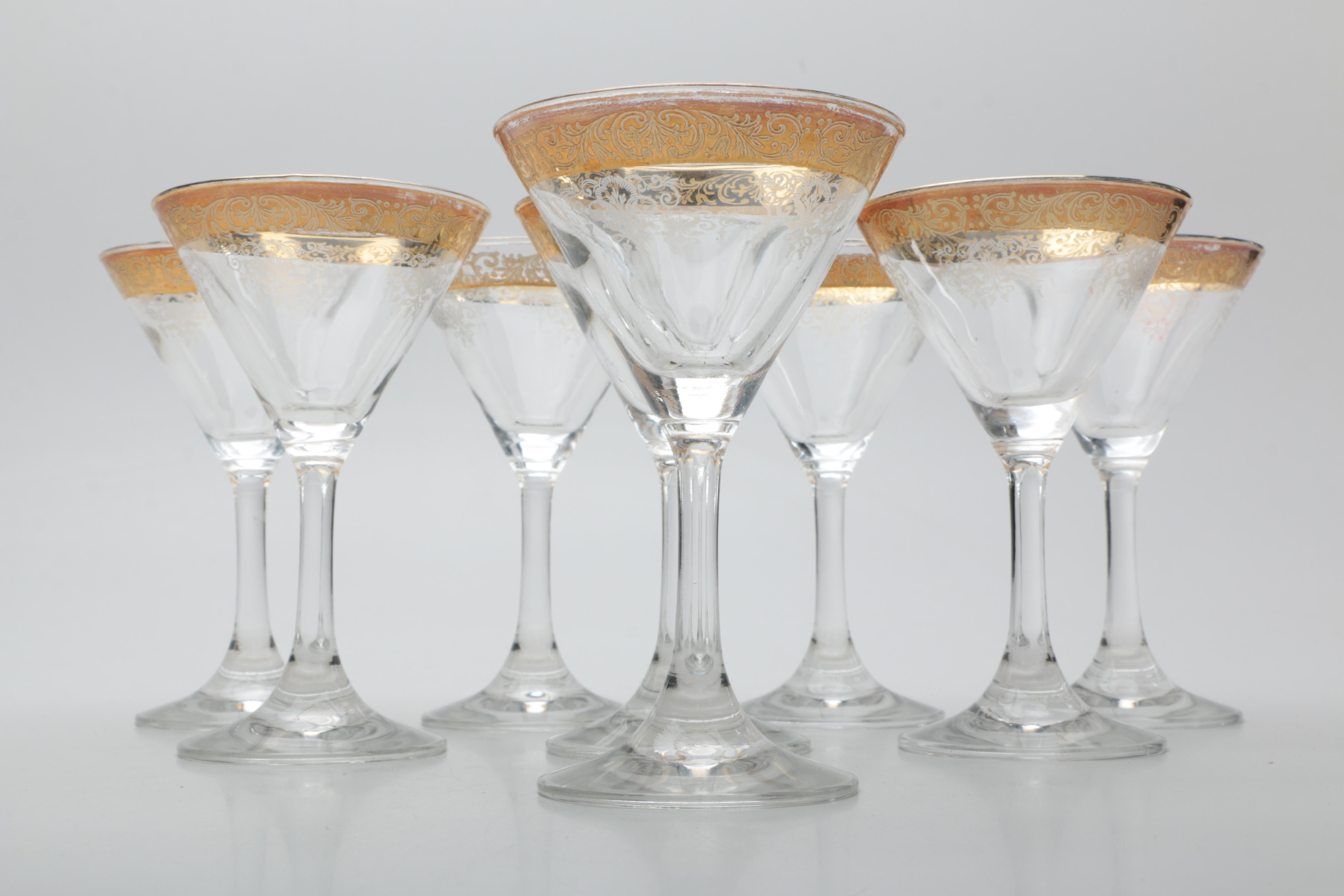 Martini Glassware and Ice Bucket Set