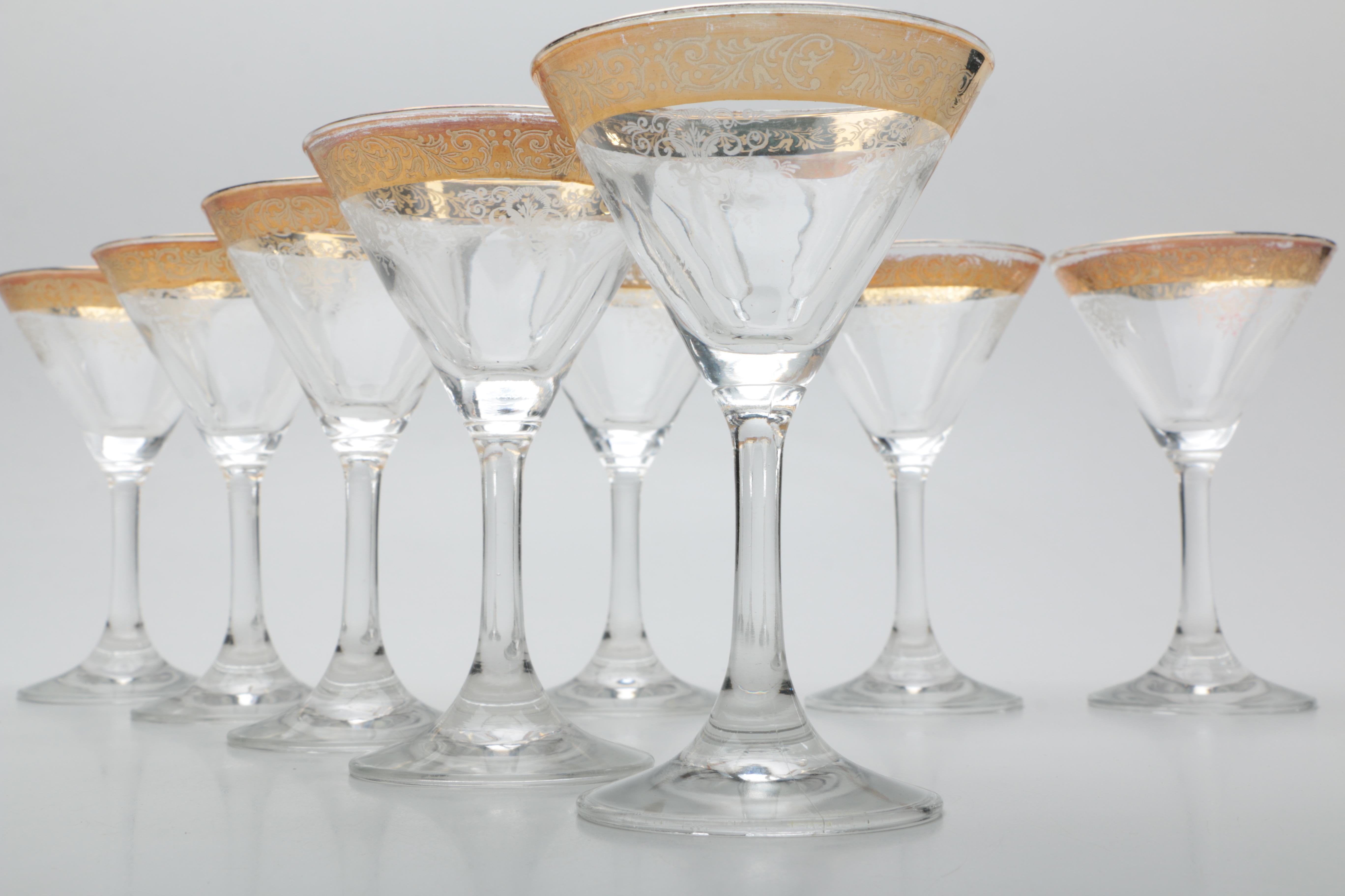 Martini Glassware and Ice Bucket Set