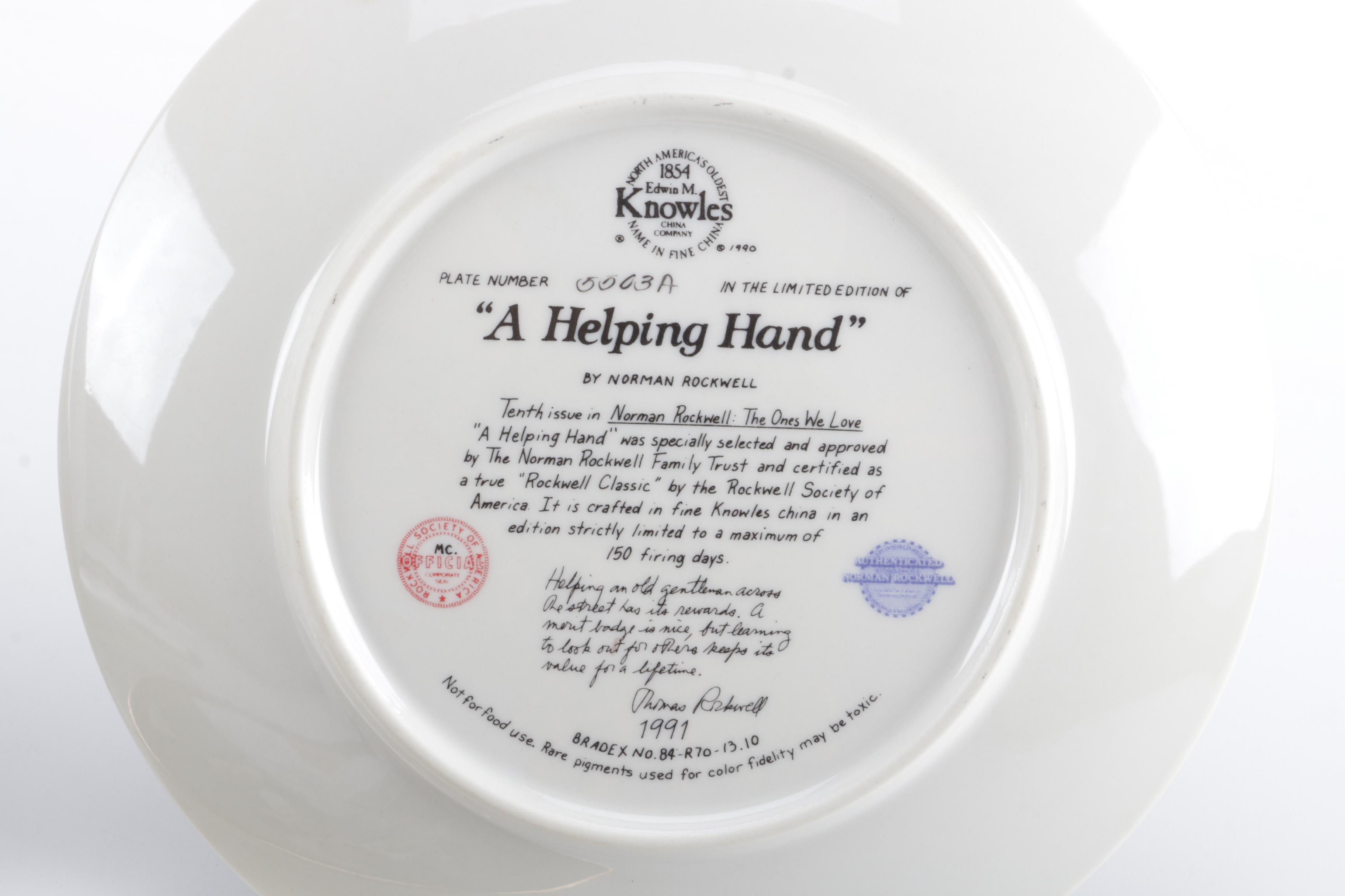 Knowles Norman Rockwell "The One's We Love" Collector Decor Plates