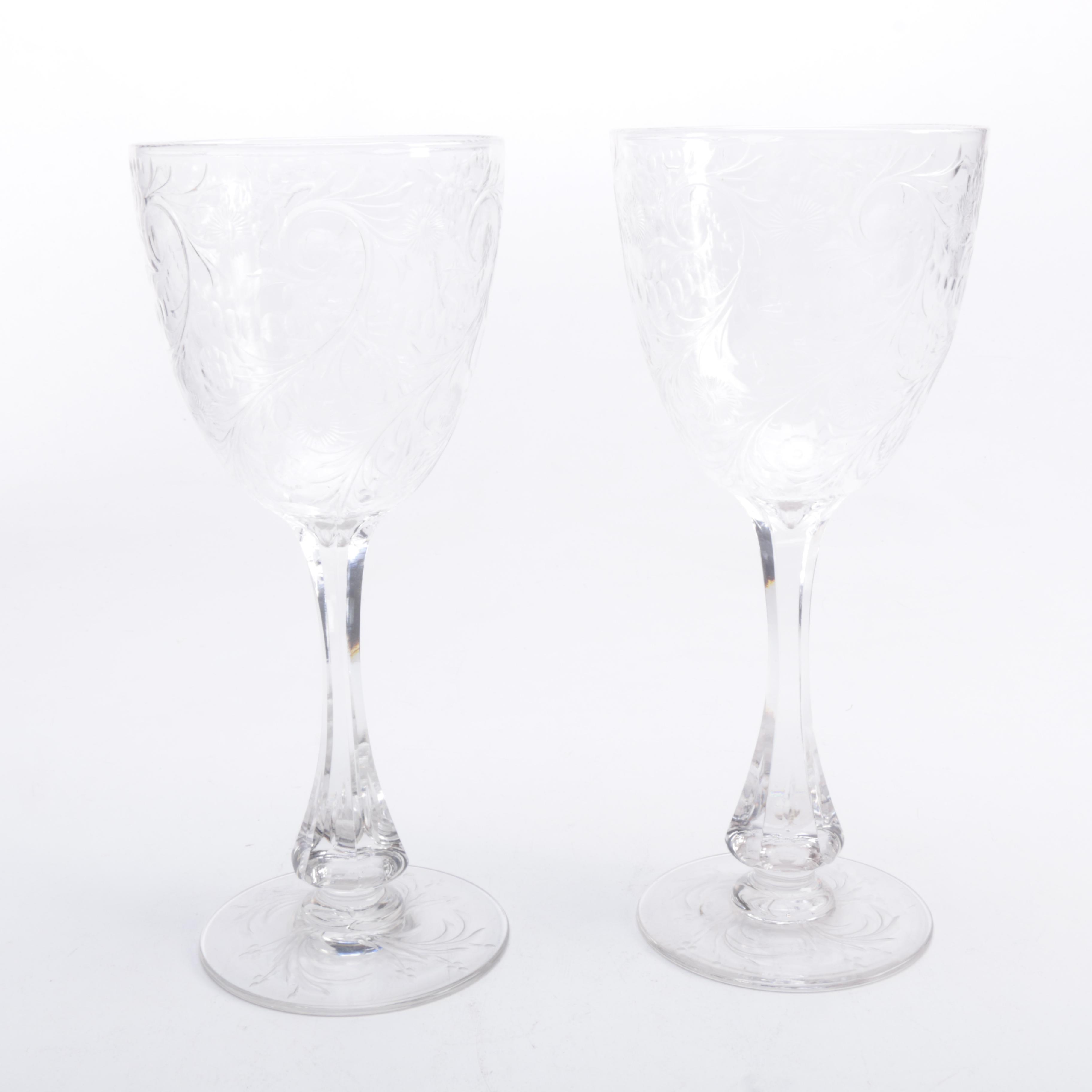 Etched Crystal Glasses