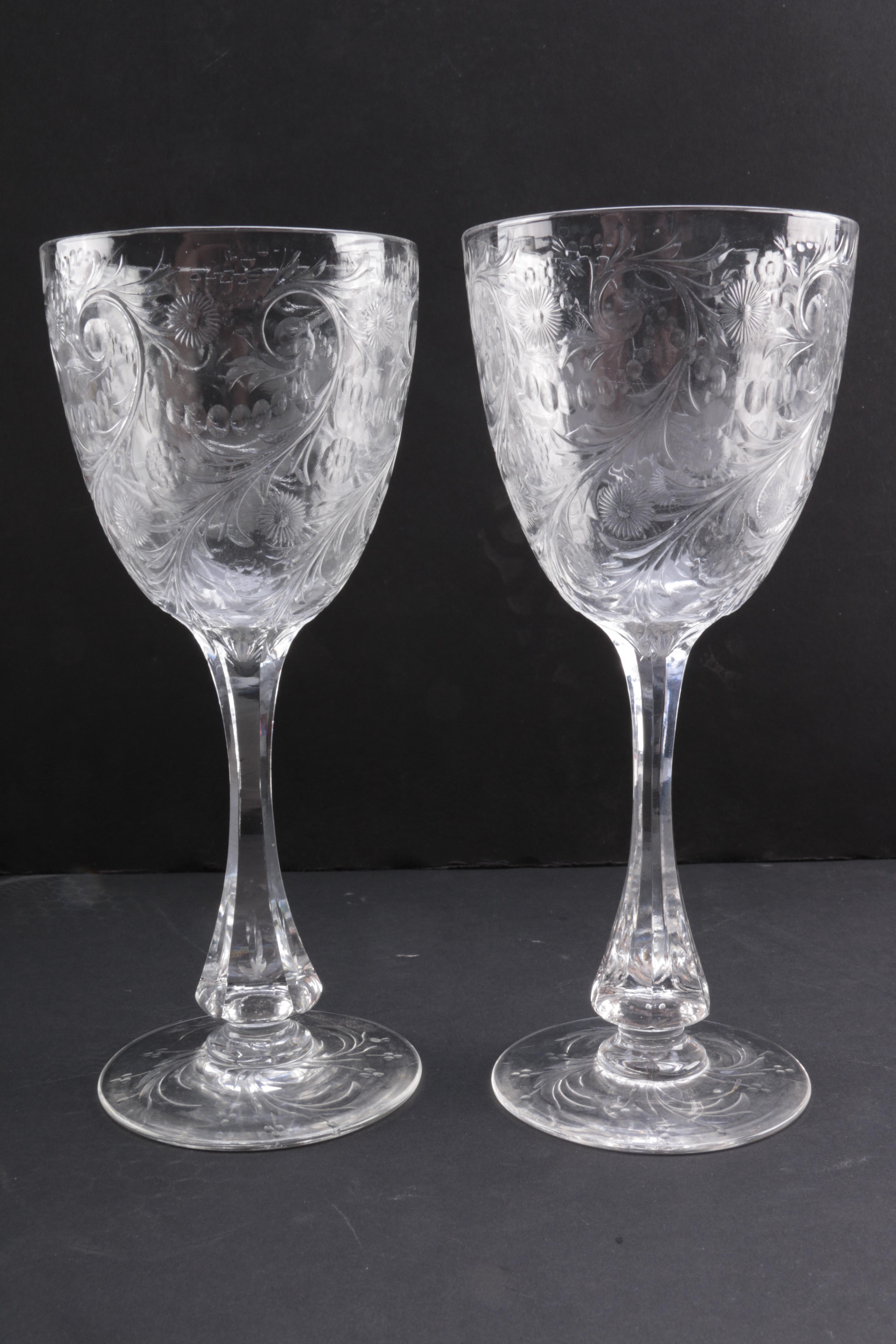 Etched Crystal Glasses