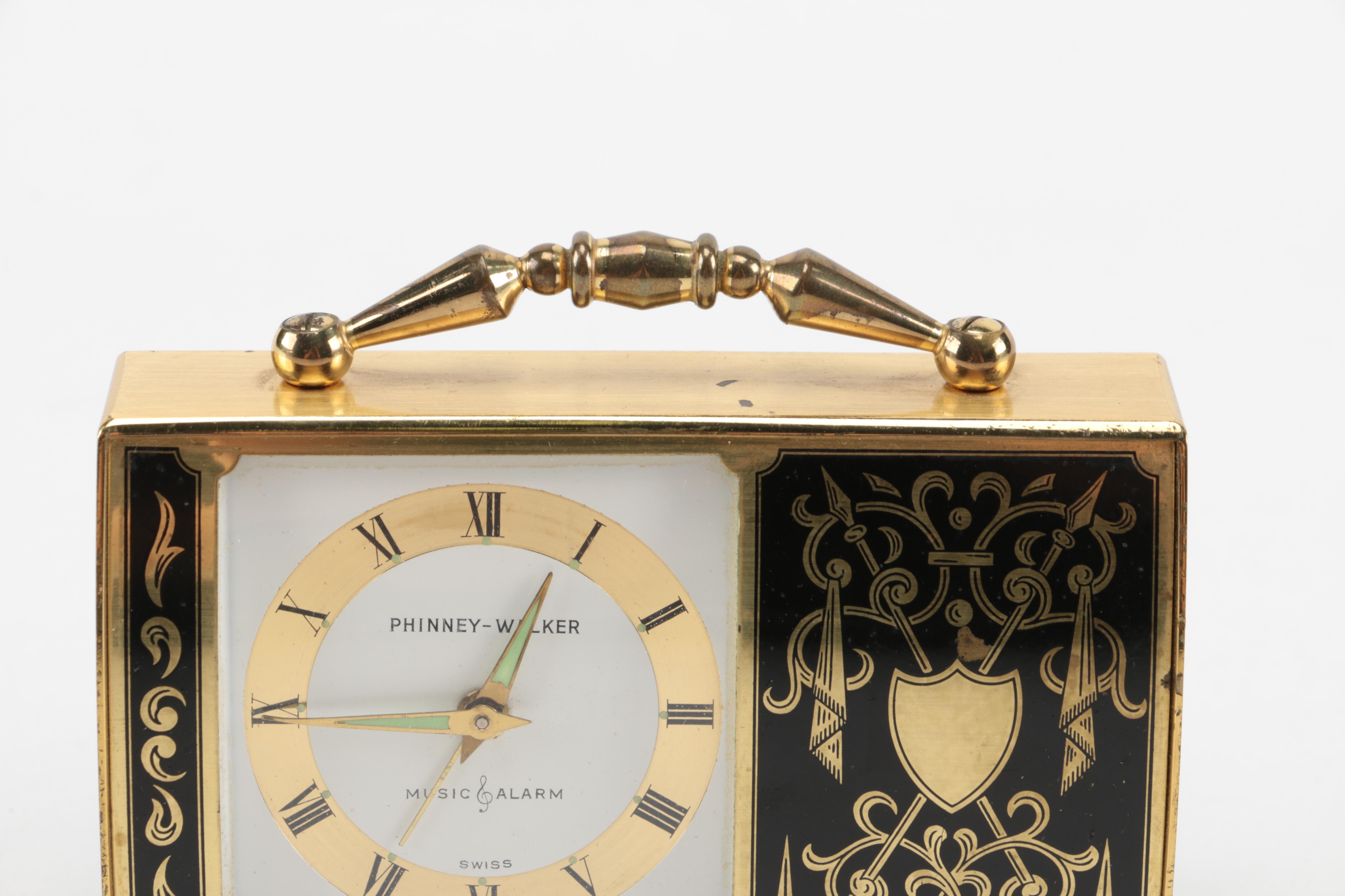 Phinney Walker gold tone shelf clock