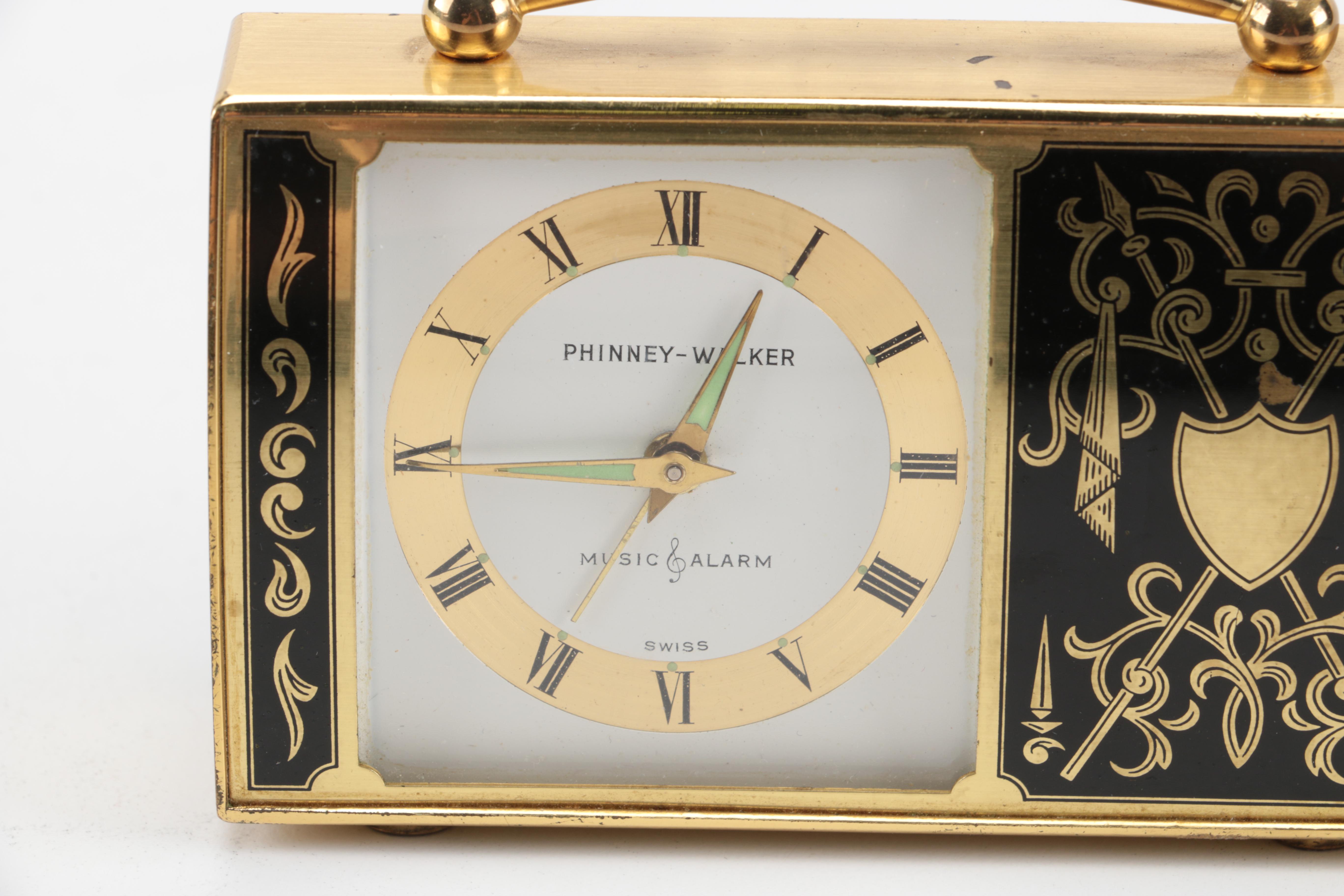 Phinney Walker gold tone shelf clock