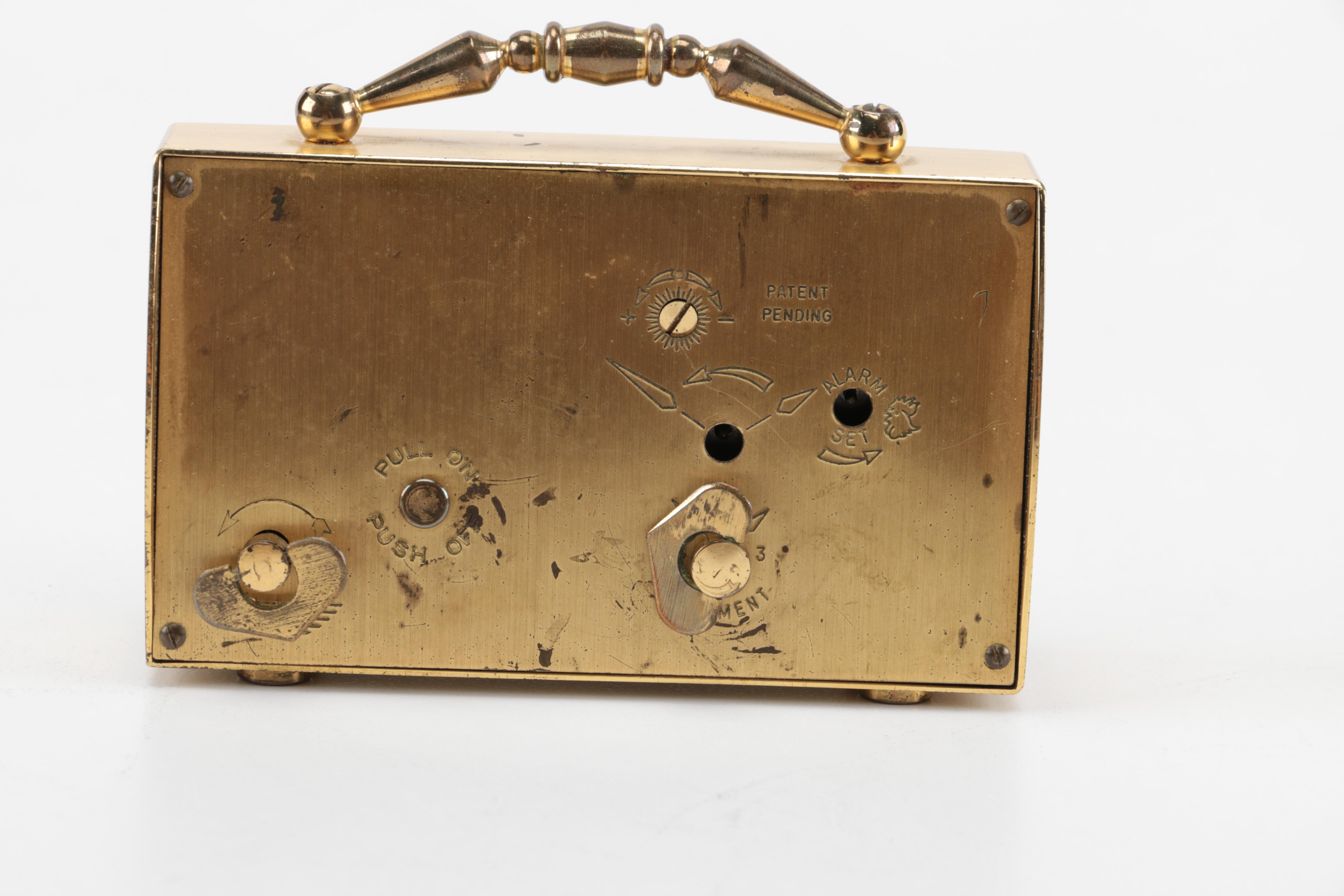 Phinney Walker gold tone shelf clock