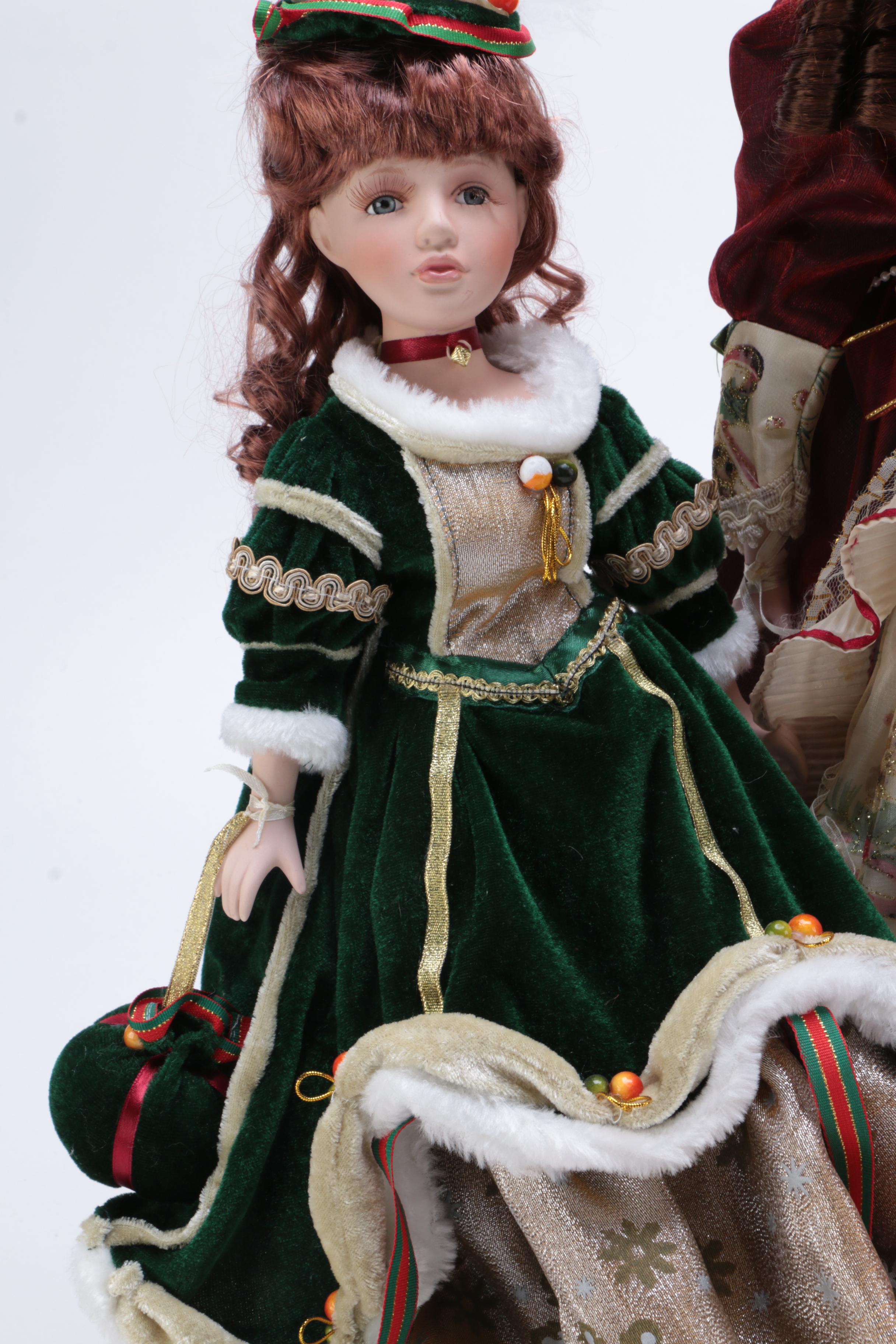Collection of Four Porcelain Dolls