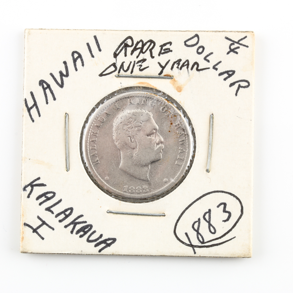 1883 Silver Hawaiian Quarter