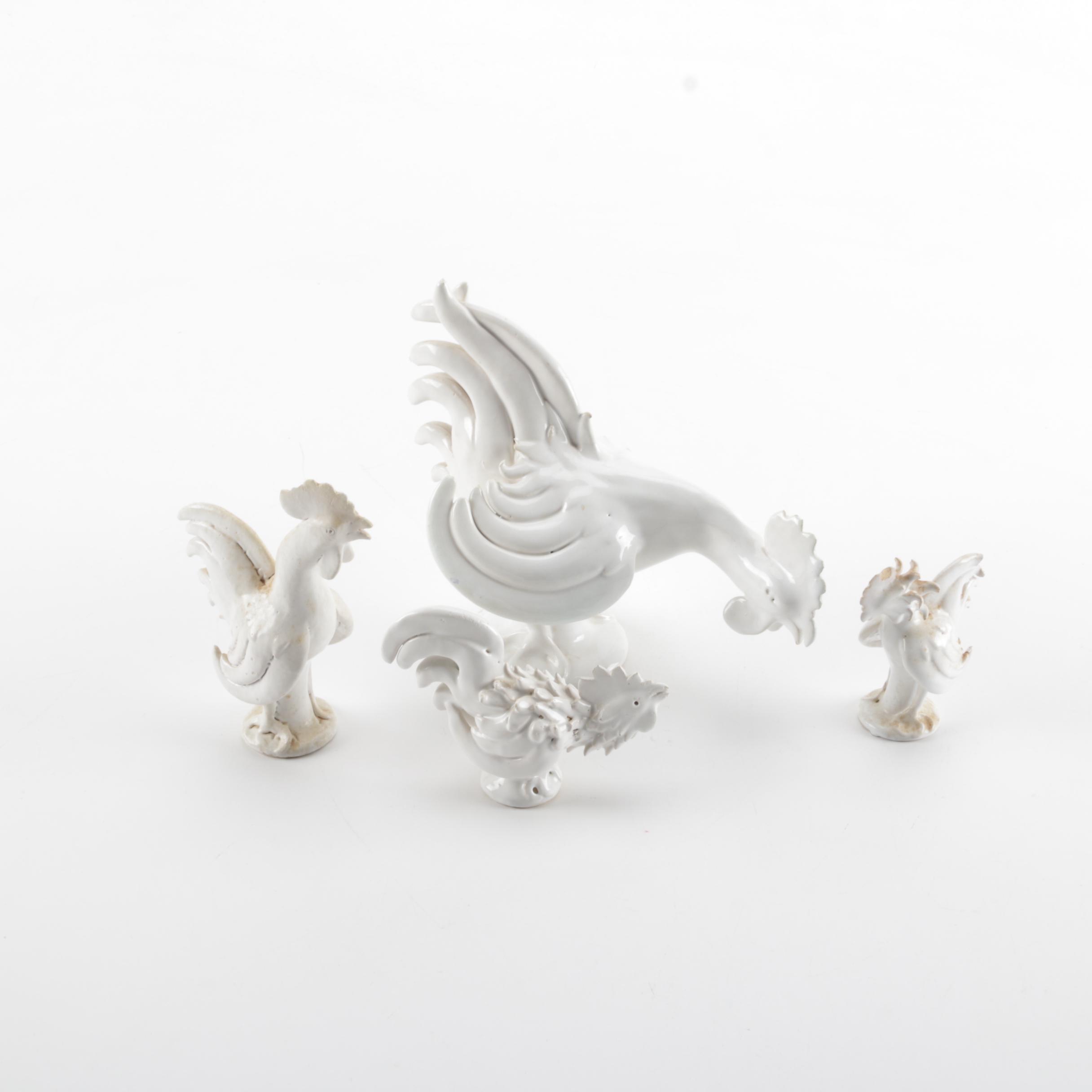 Assortment of Ceramic Roosters