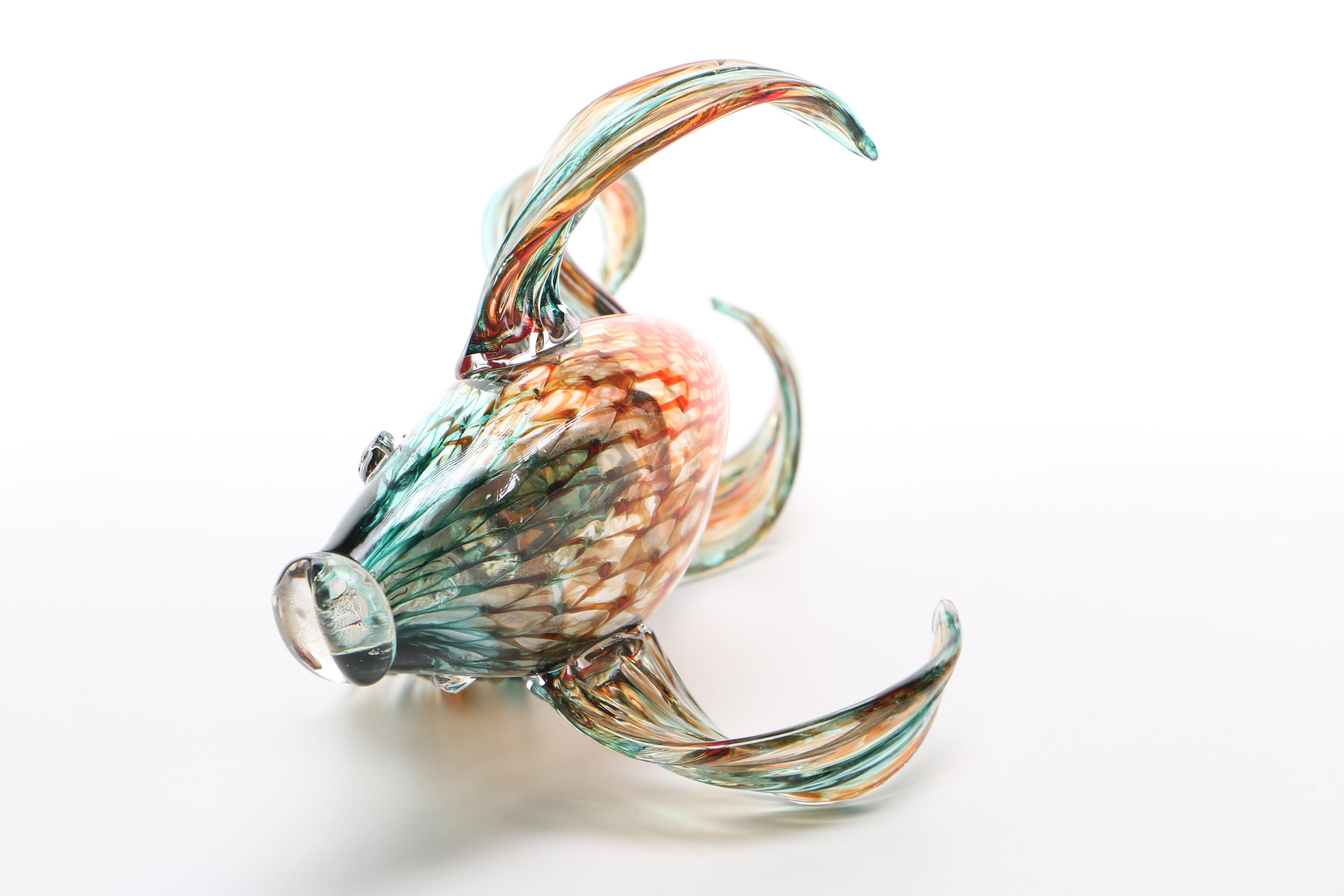 Contemporary Hand Blown Art Glass Fish