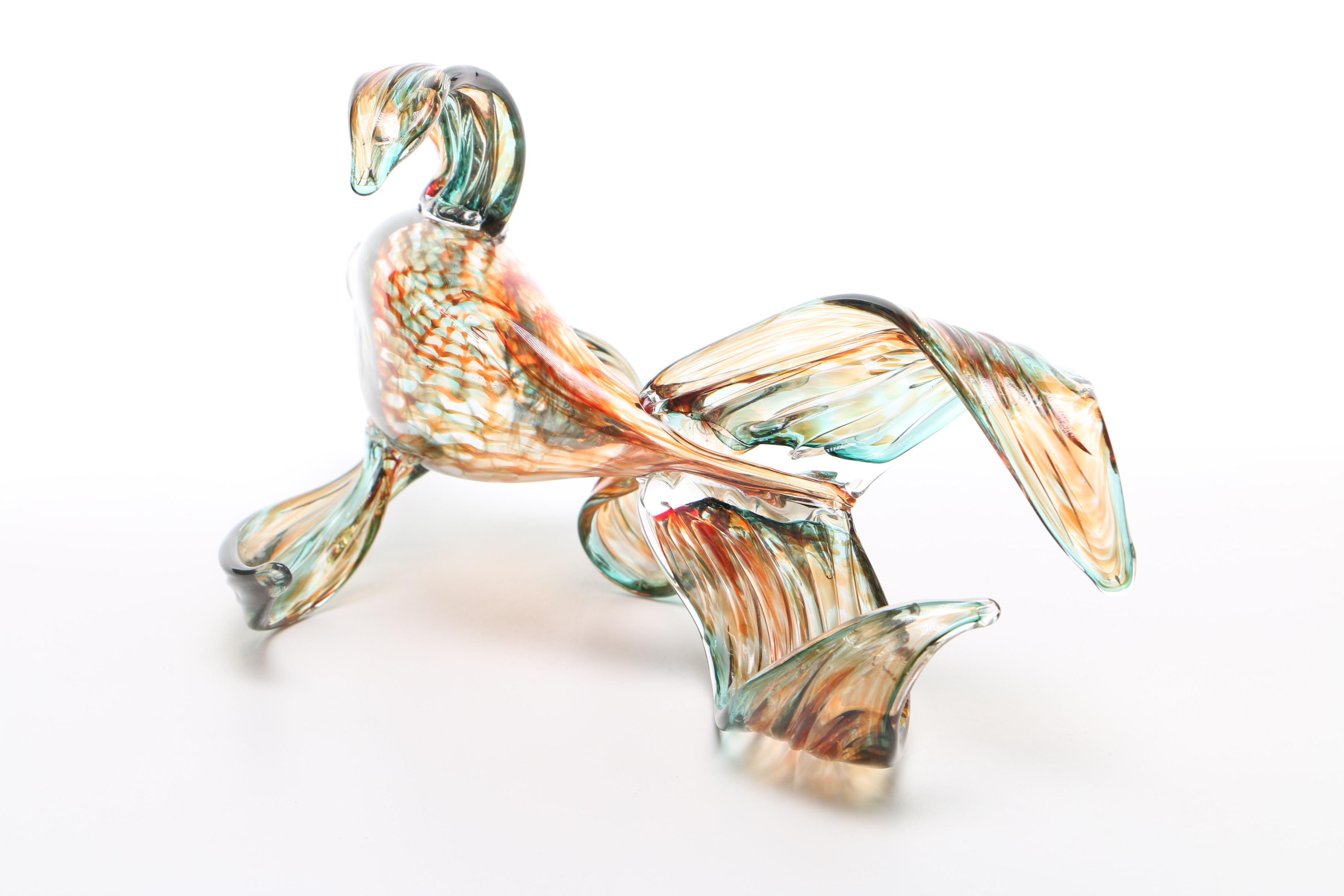 Contemporary Hand Blown Art Glass Fish