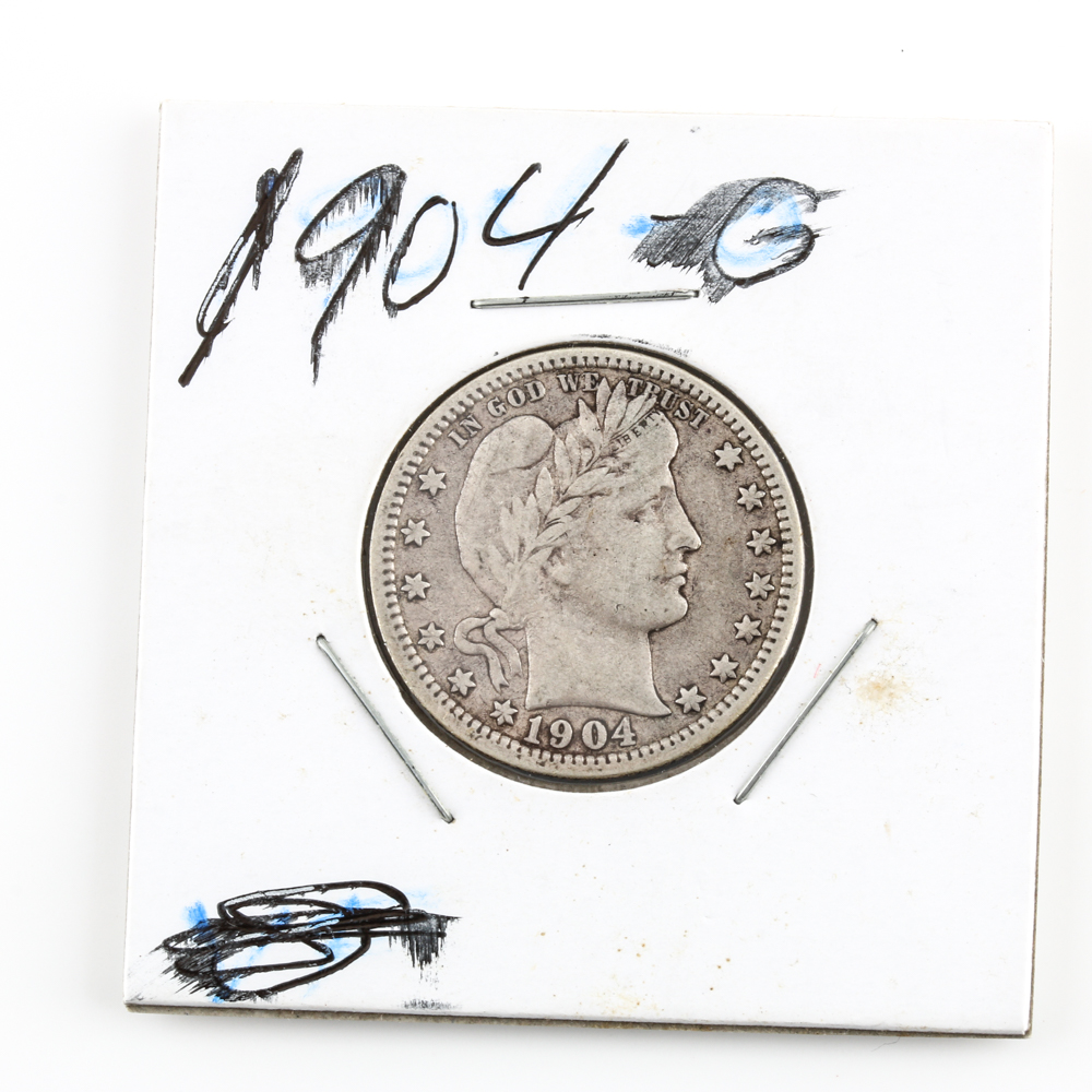 1904-O Barber Quarter