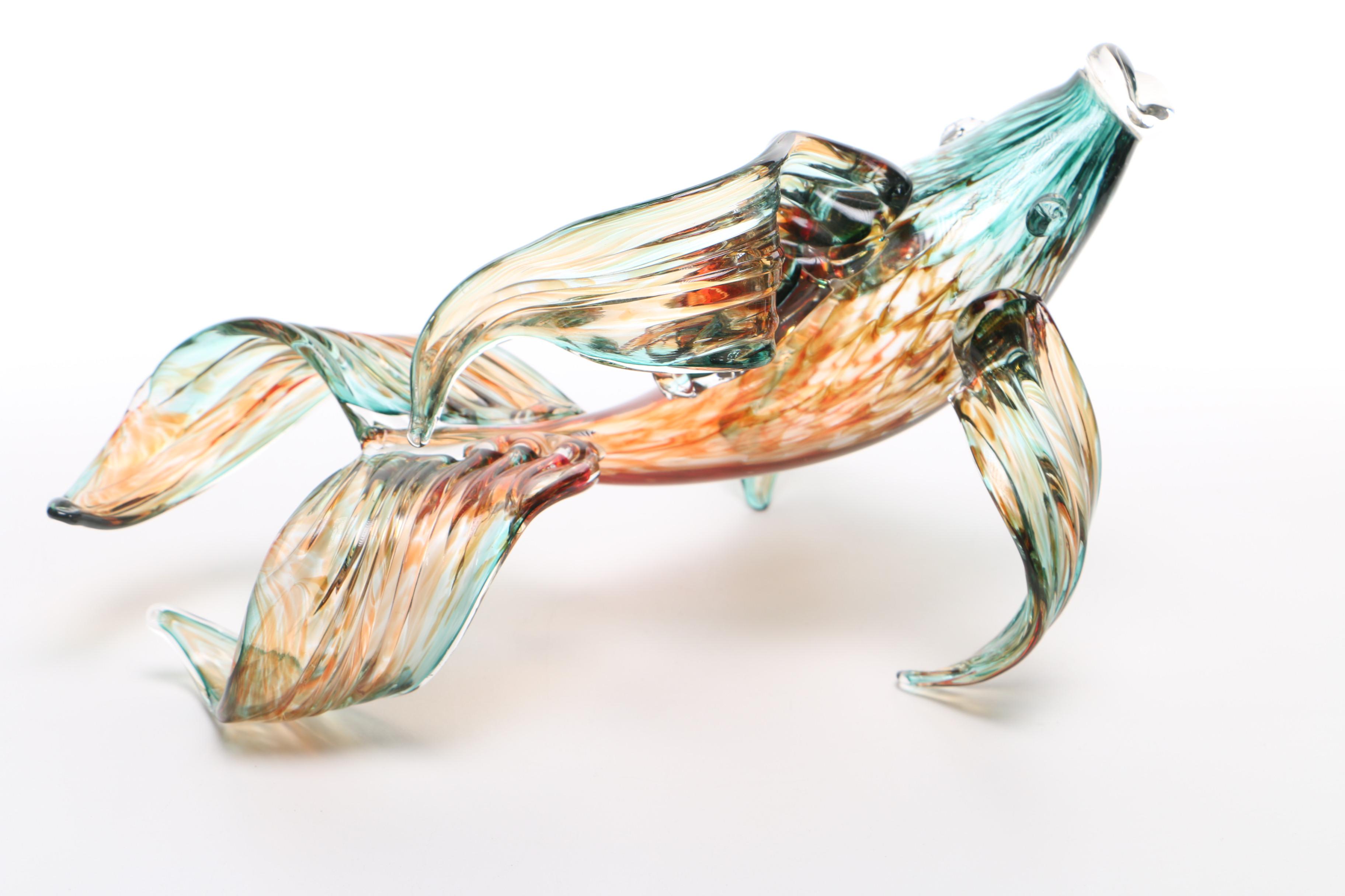 Contemporary Hand Blown Art Glass Fish