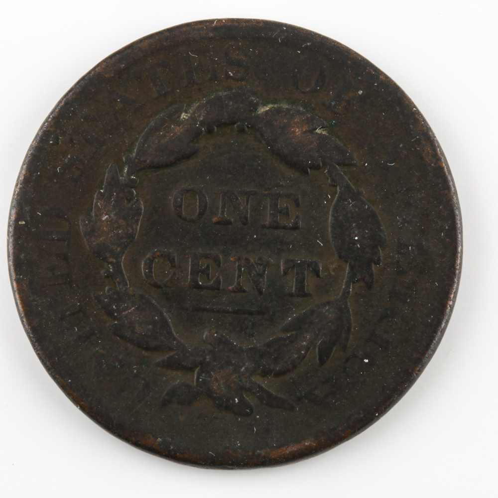 1826 Coronet Head Cent and 1850 Braided Hair Cent