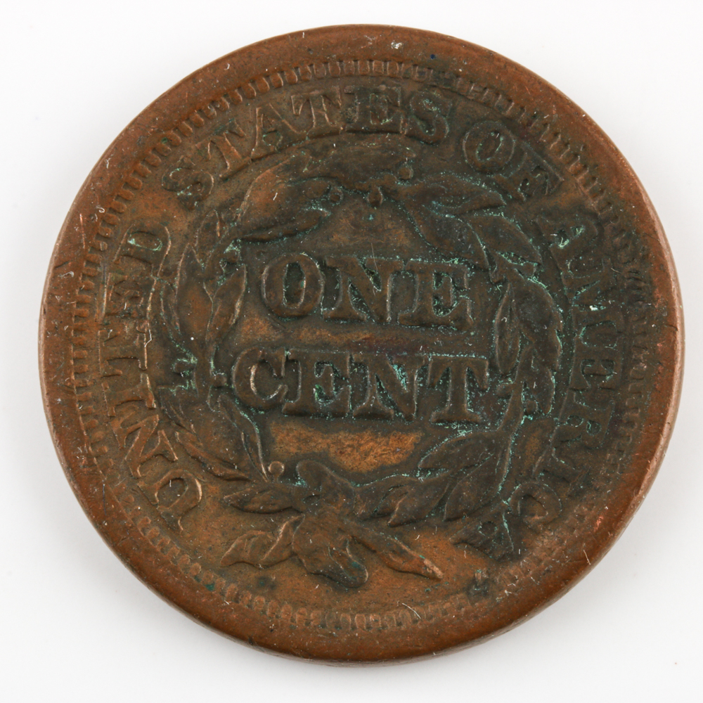 1826 Coronet Head Cent and 1850 Braided Hair Cent