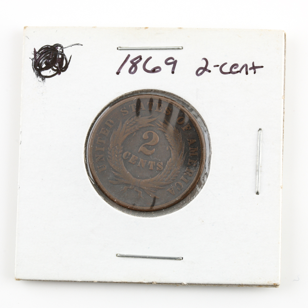 1869 Two Cent Coin