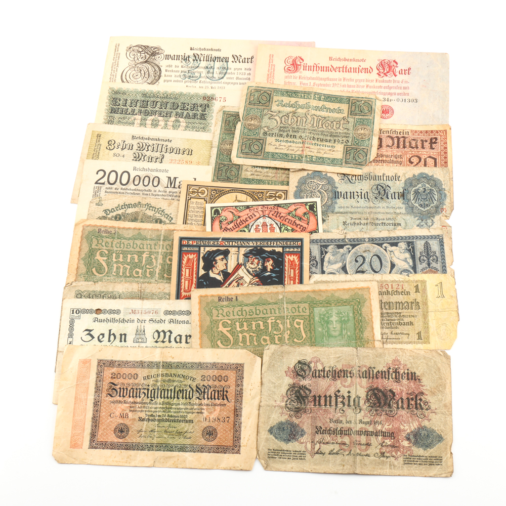 Group of (20) Assorted German Marks