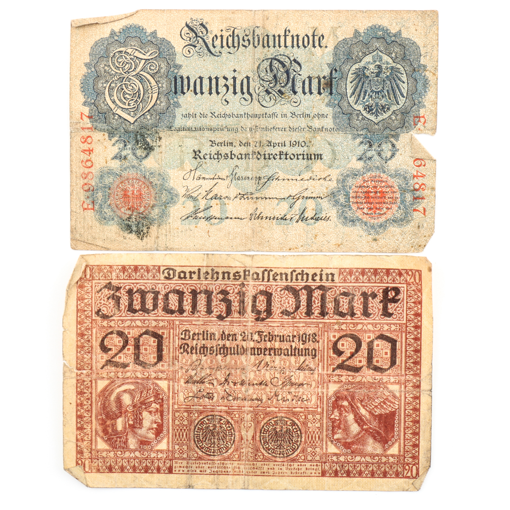 Group of (20) Assorted German Marks