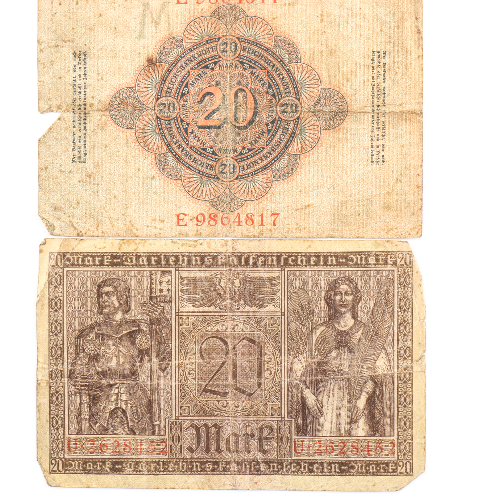 Group of (20) Assorted German Marks