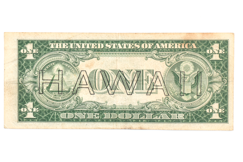 Series 1935-A Brown Seal $1 "Hawaii" Silver Certificate