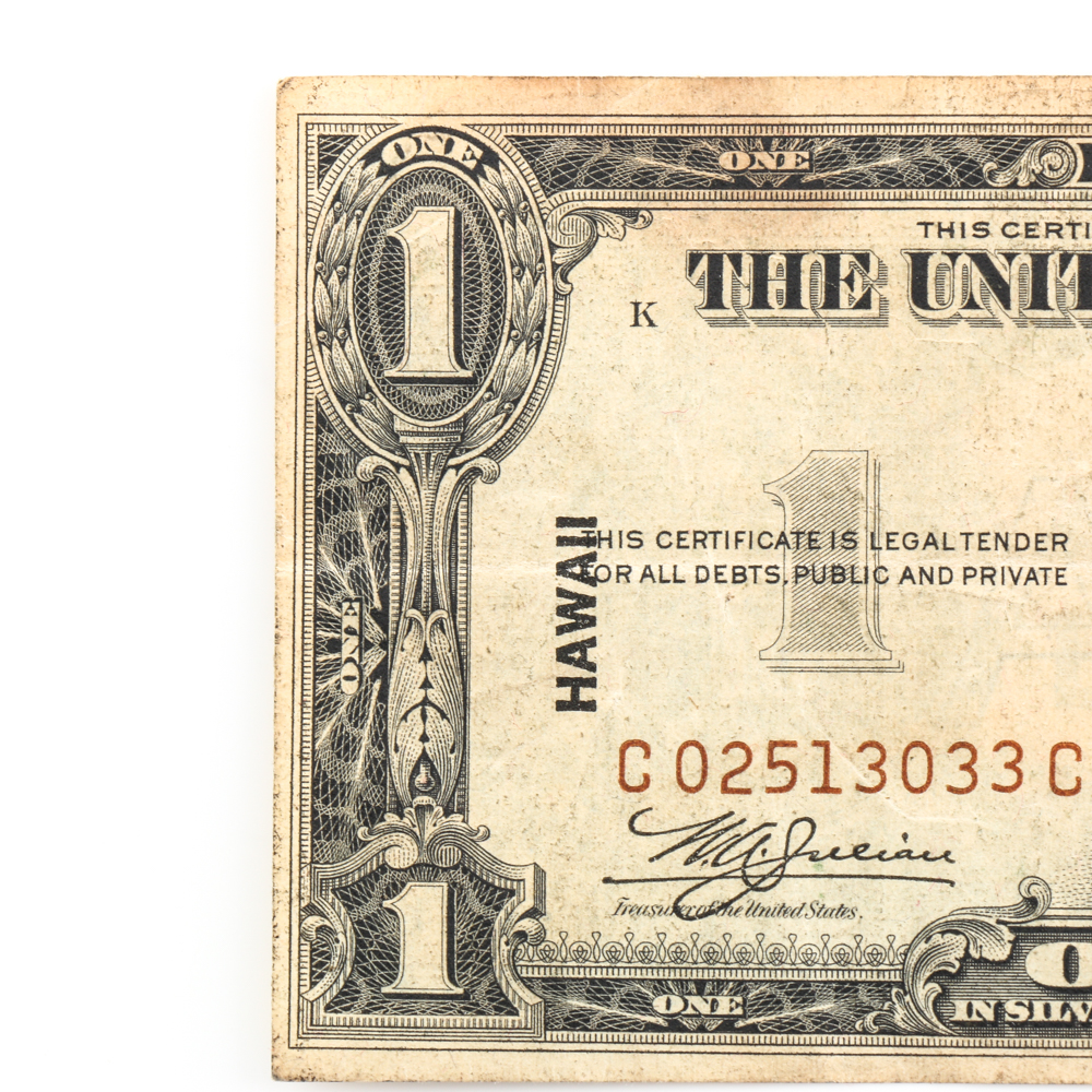 Series 1935-A Brown Seal $1 "Hawaii" Silver Certificate