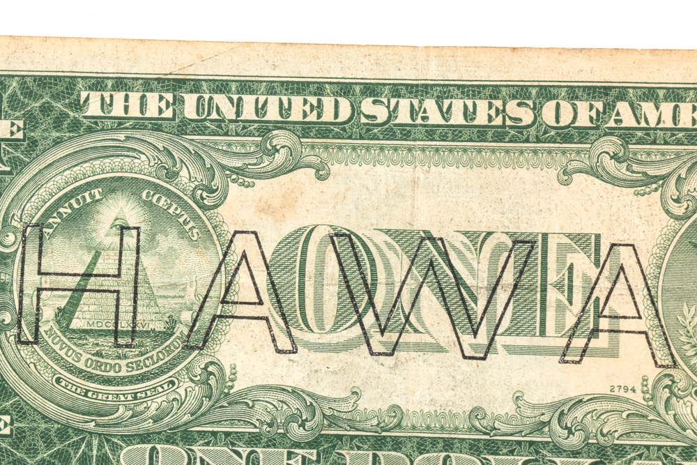 Series 1935-A Brown Seal $1 "Hawaii" Silver Certificate