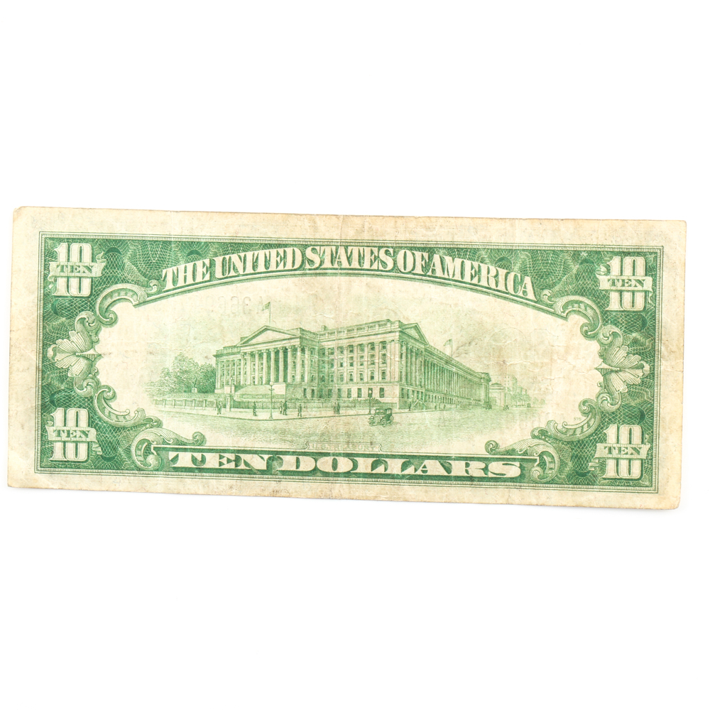 Series 1934 Blue Seal $10 Silver Certificate