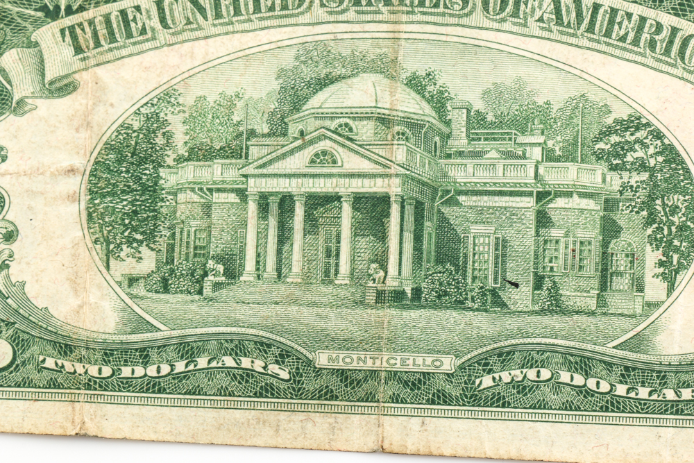 Group of (6) Series 1928-D,F, and G Red Seal $2 Legal Tender Notes