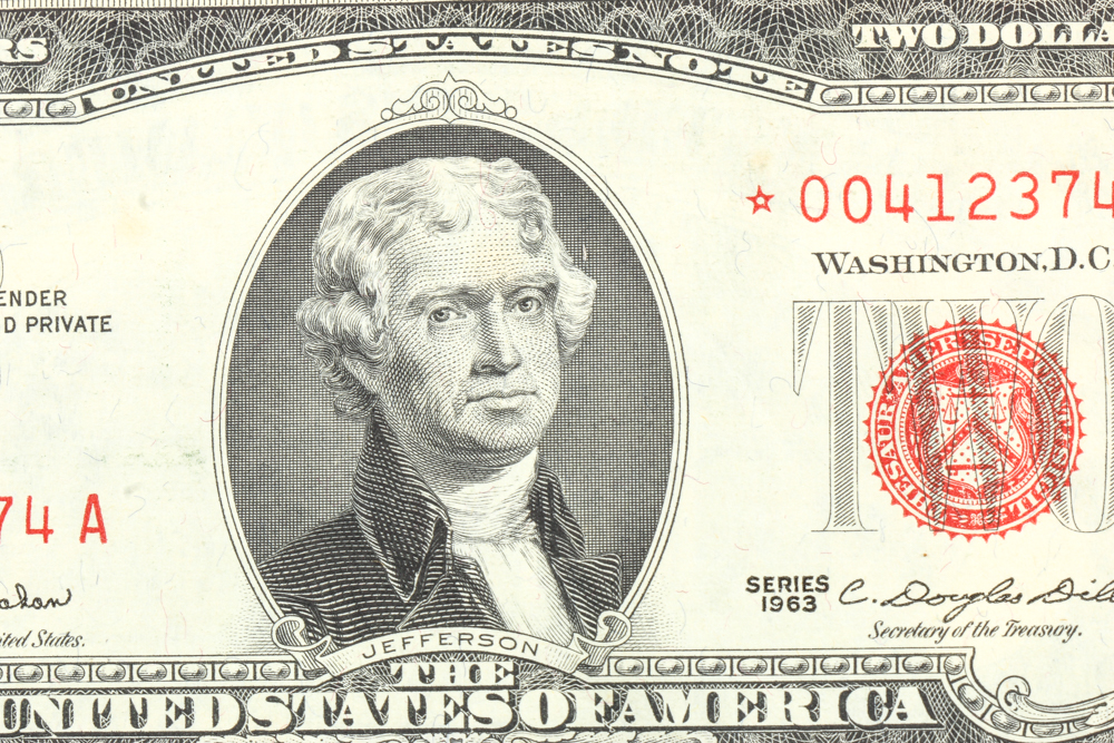 Pair of Series 1963 Red Seal Sequential $2 Star Notes