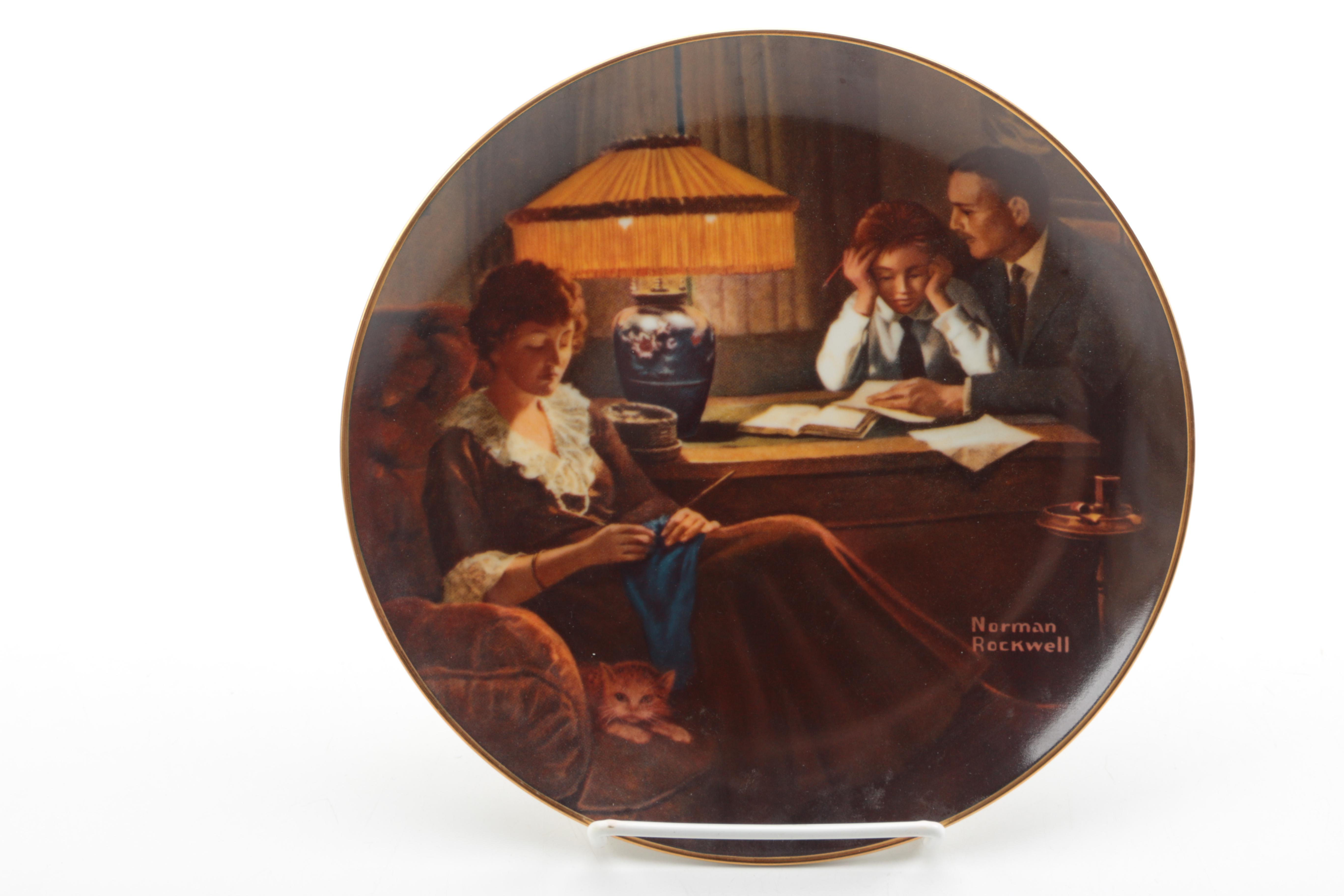 Knowles Norman Rockwell's "The Light Campaign" Collector Decor Plates