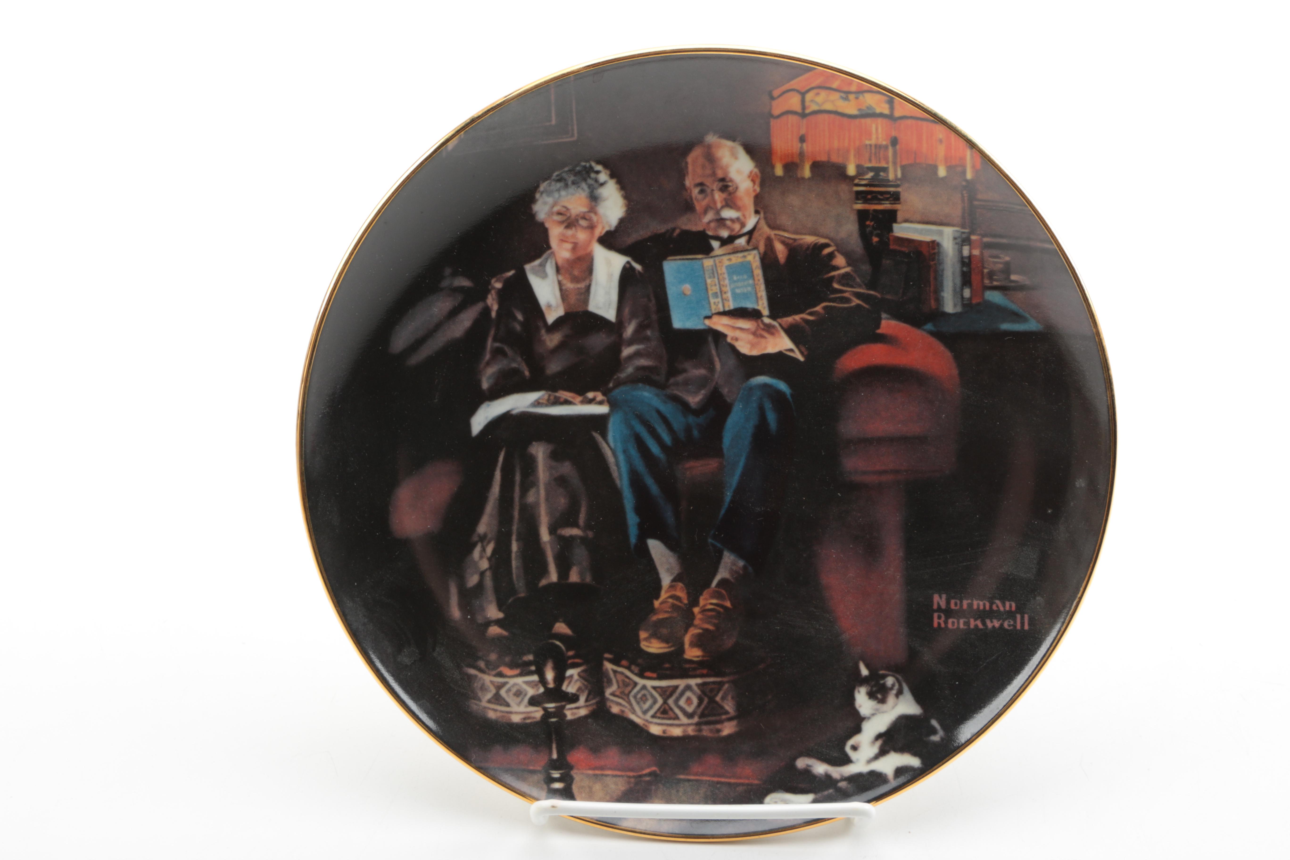 Knowles Norman Rockwell's "The Light Campaign" Collector Decor Plates