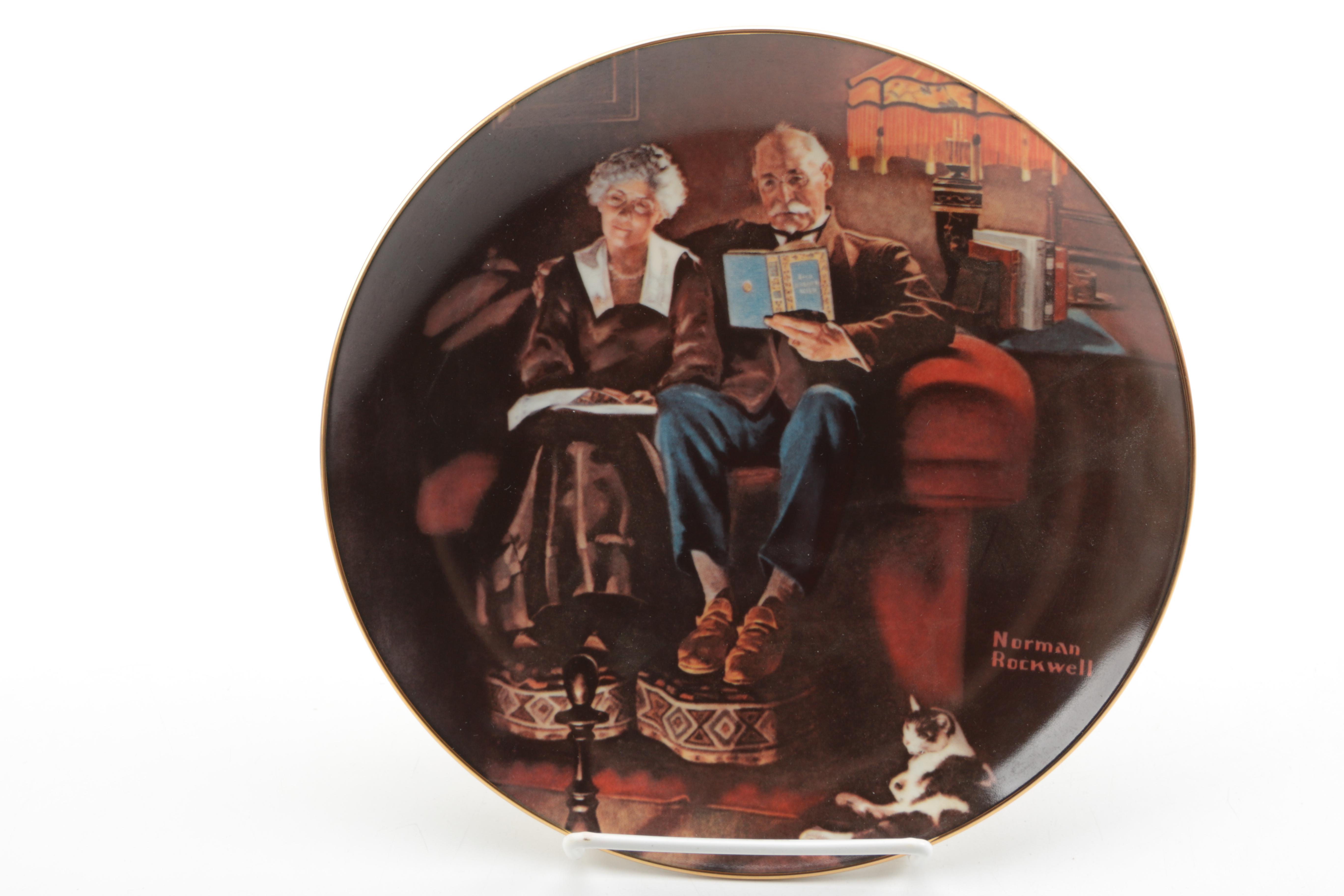 Knowles Norman Rockwell's "The Light Campaign" Collector Decor Plates