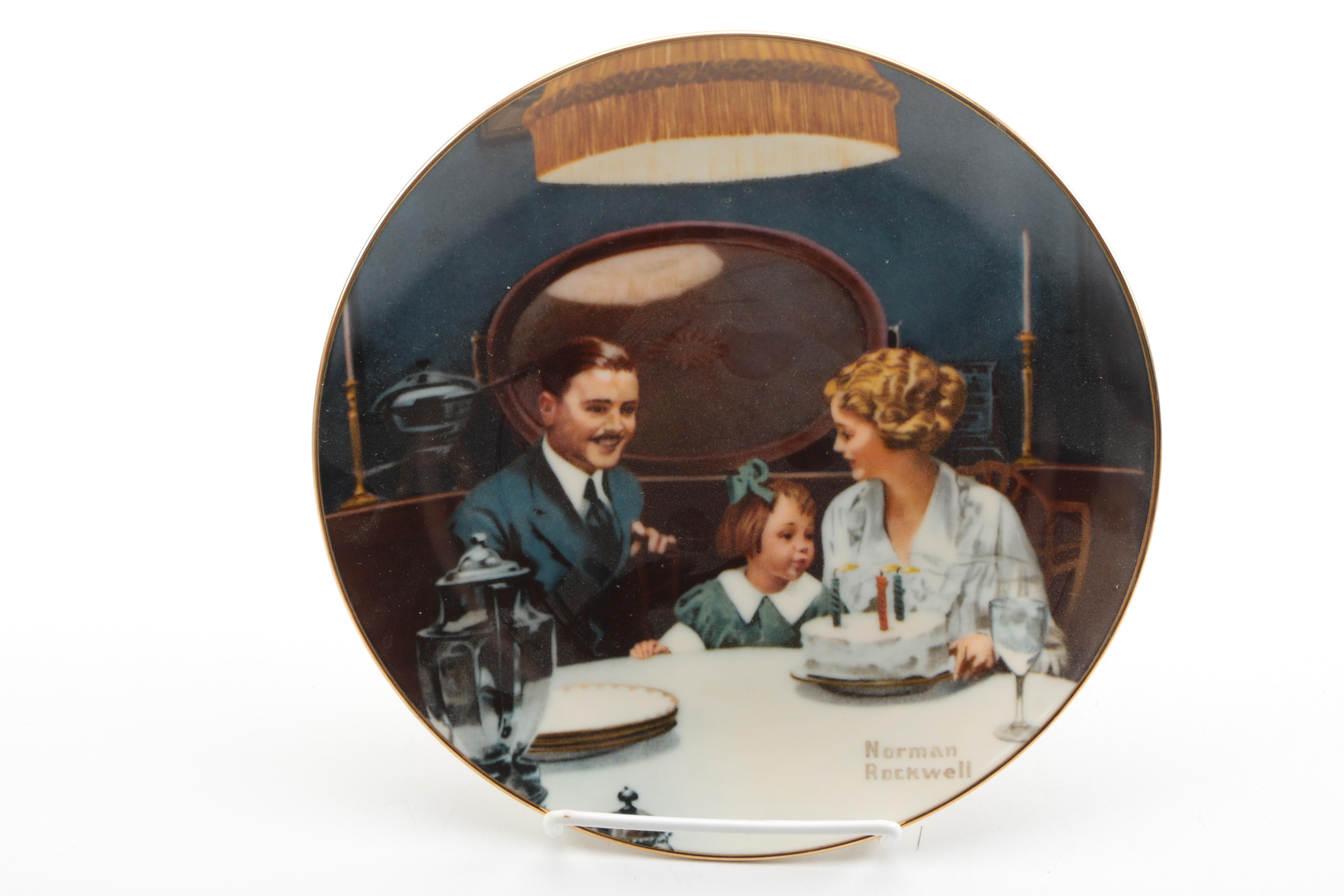 Knowles Norman Rockwell's "The Light Campaign" Collector Decor Plates