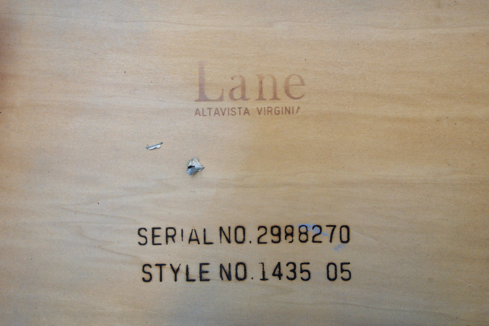 Blue and Chalk Waxed End Table