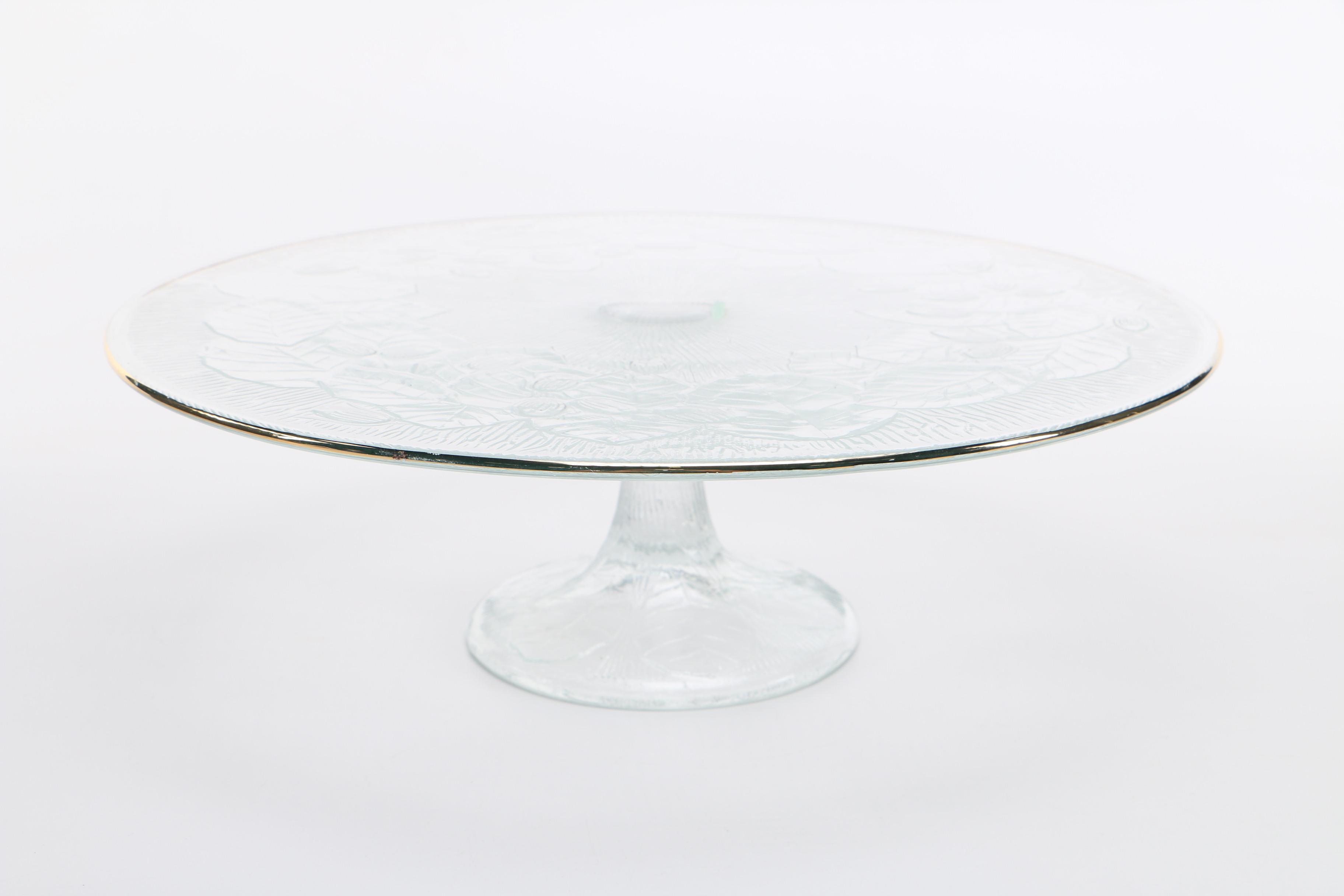 Glass Serveware With Gilding