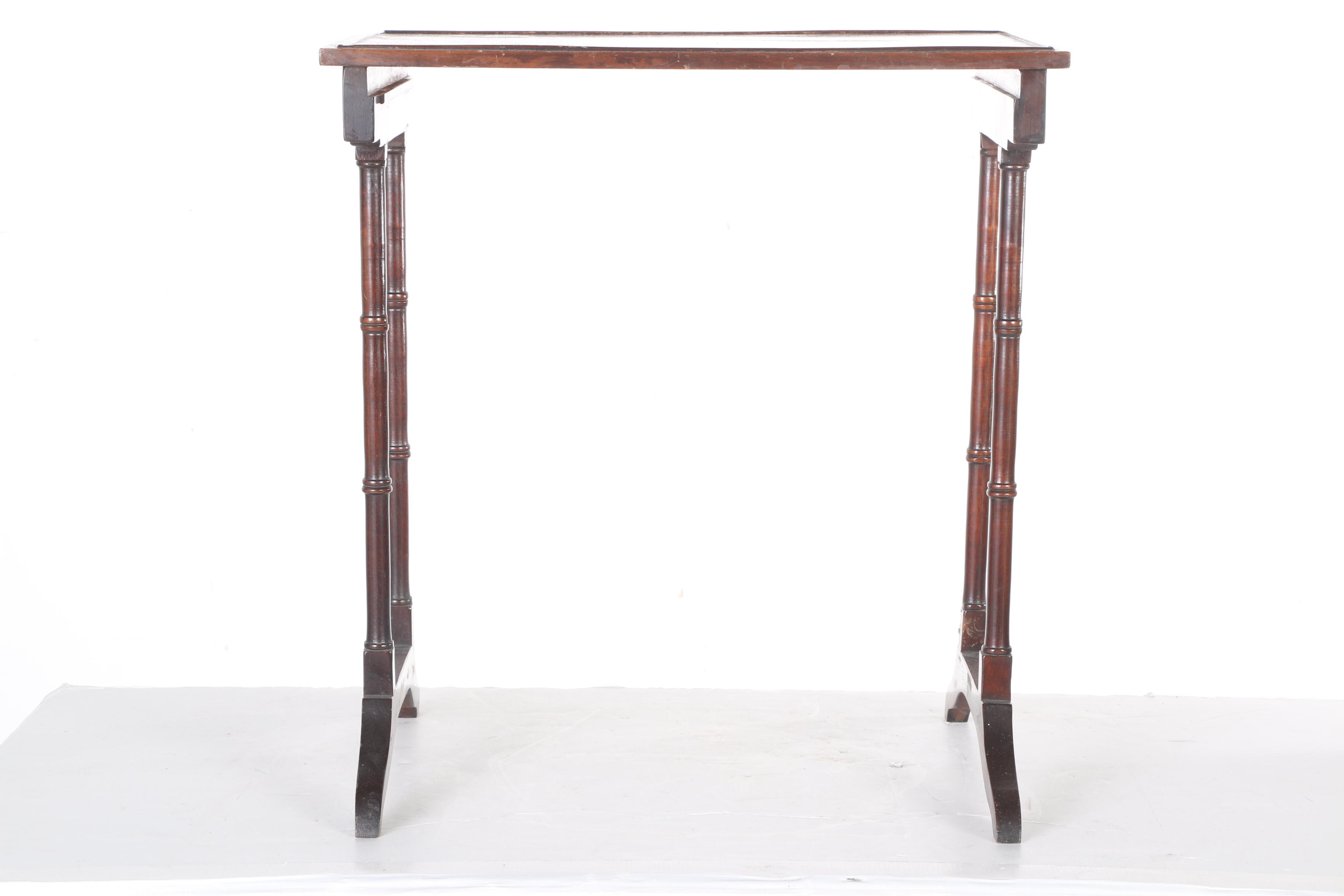 Vintage Regency Style Mahogany Nesting Tables