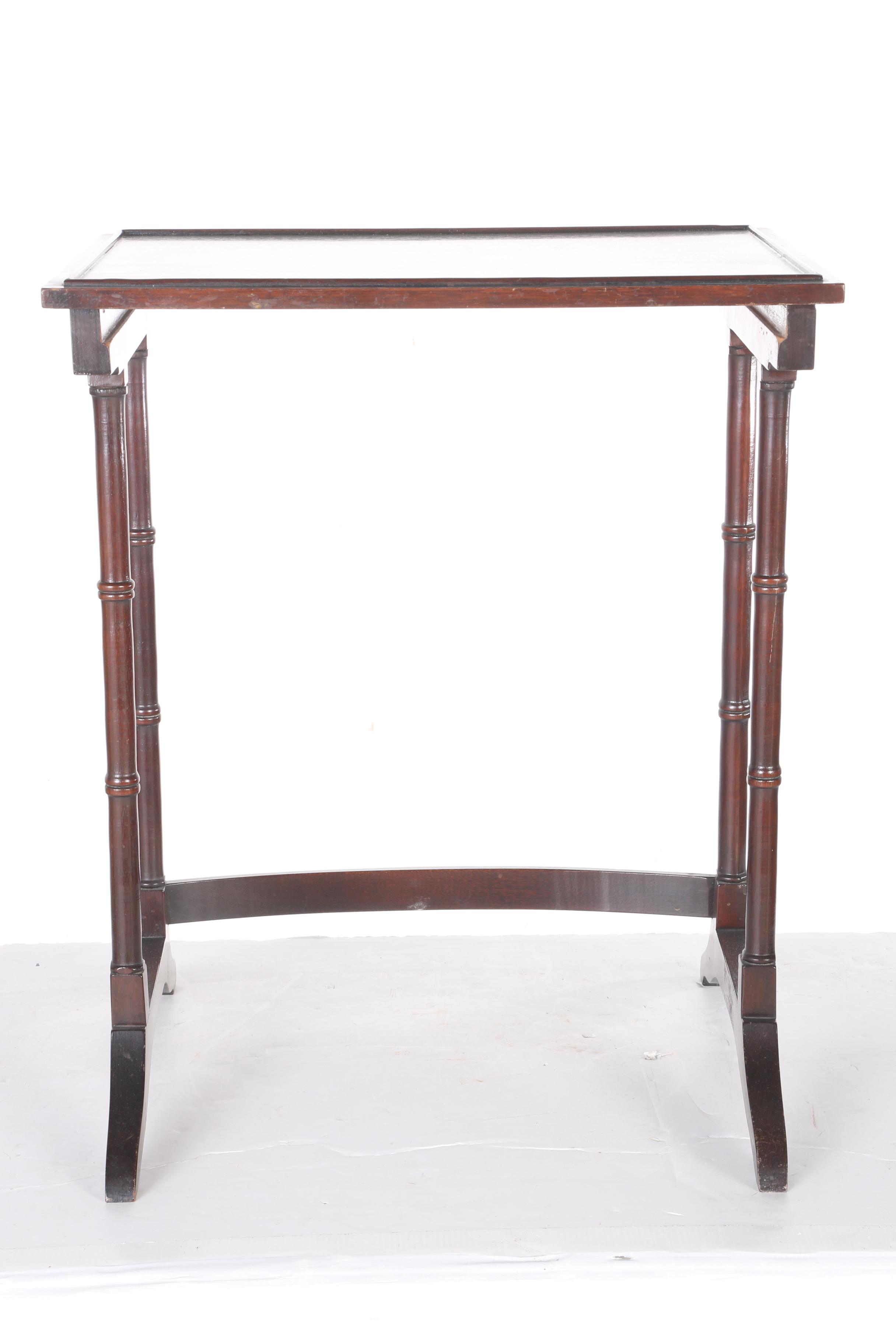 Vintage Regency Style Mahogany Nesting Tables
