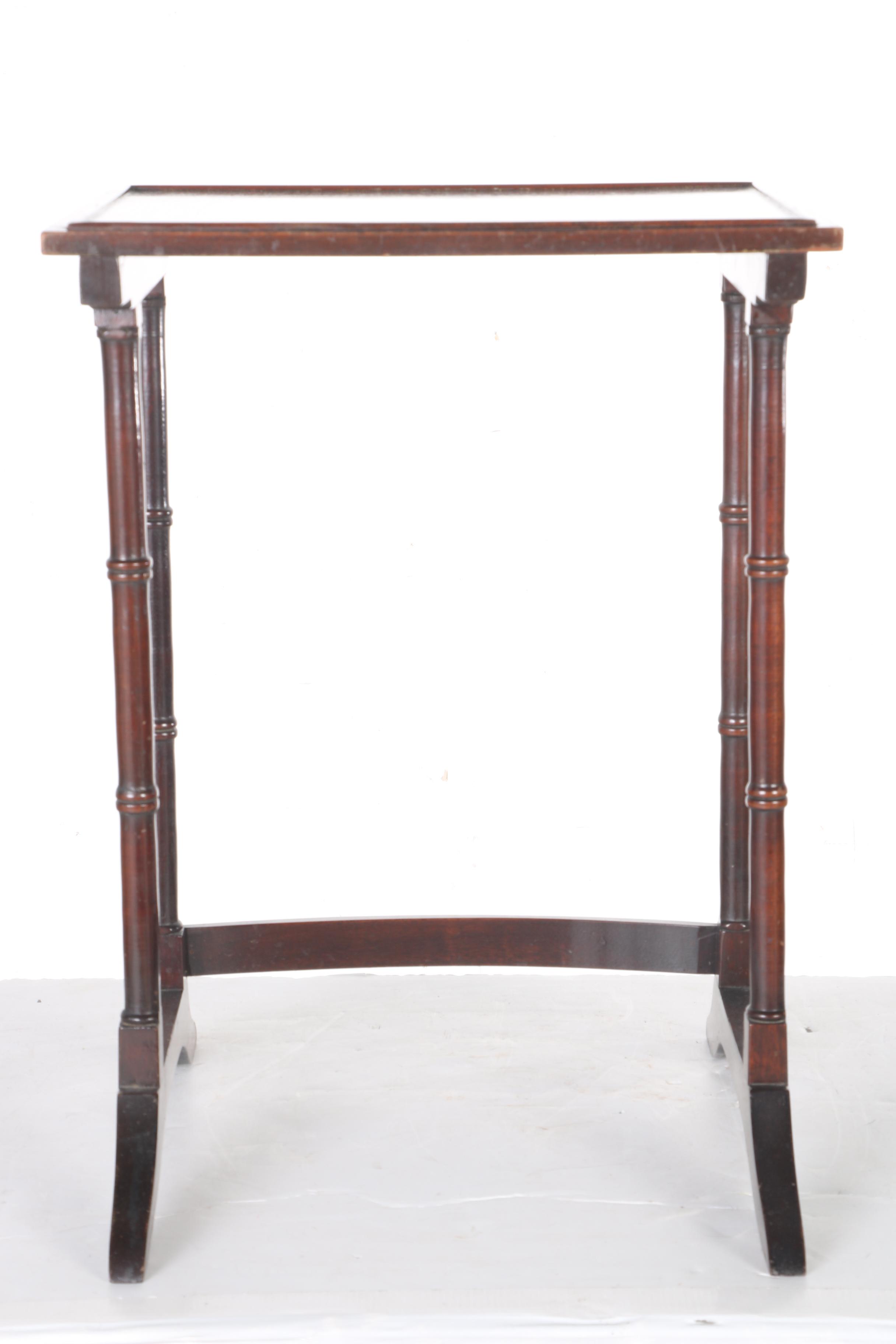 Vintage Regency Style Mahogany Nesting Tables
